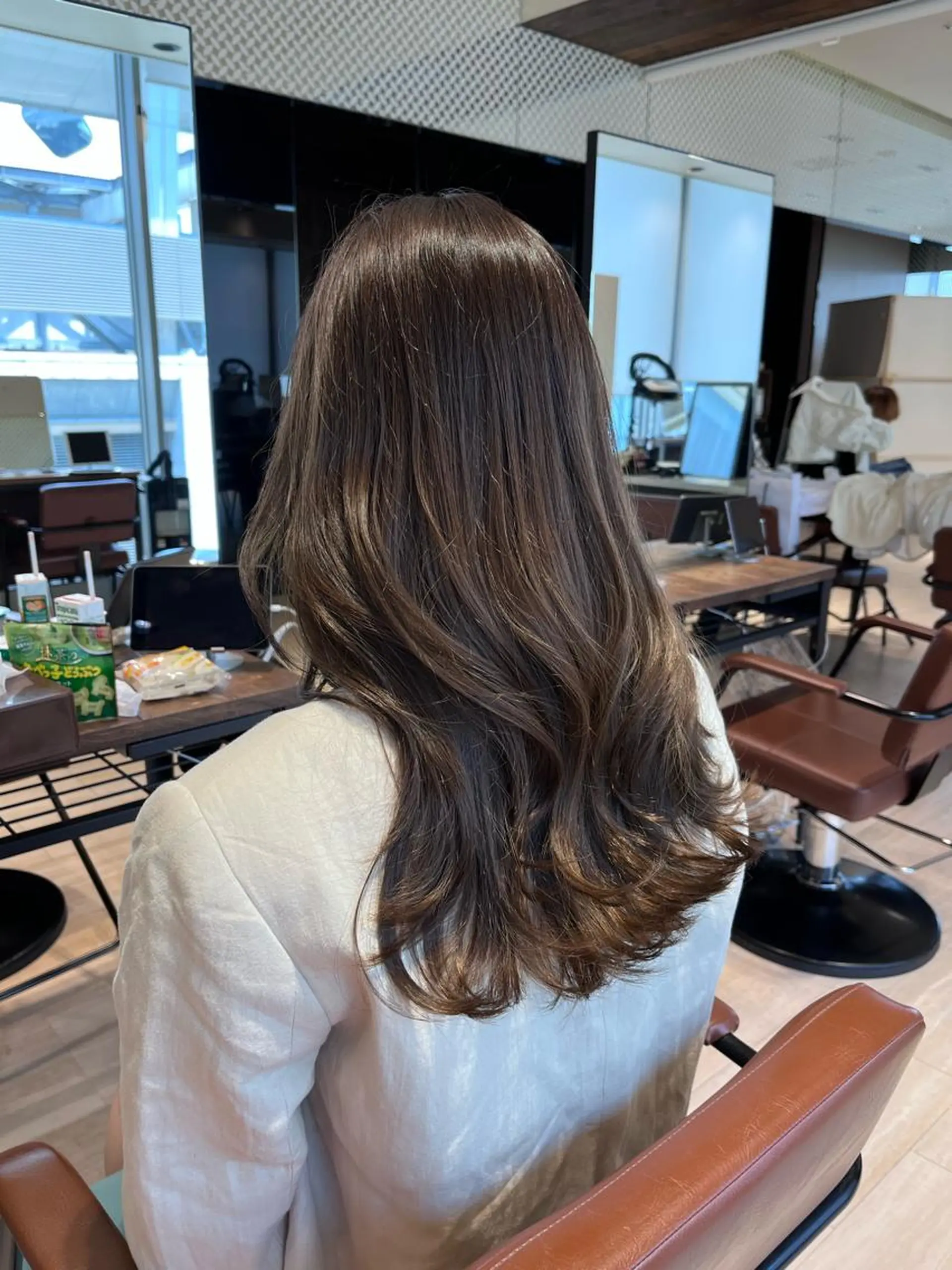 ロング カラー カット ヘアカラー トリートメント 佐藤 悠衣/透明感 カラー/似合わせ前髪のヘアスタイル
