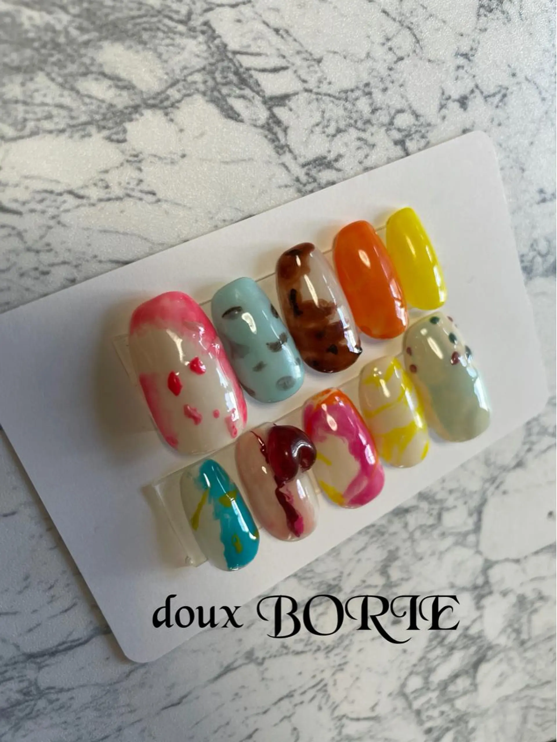 ネイル 氷ネイル・うるうるネイル doux BORIEのネイルデザイン