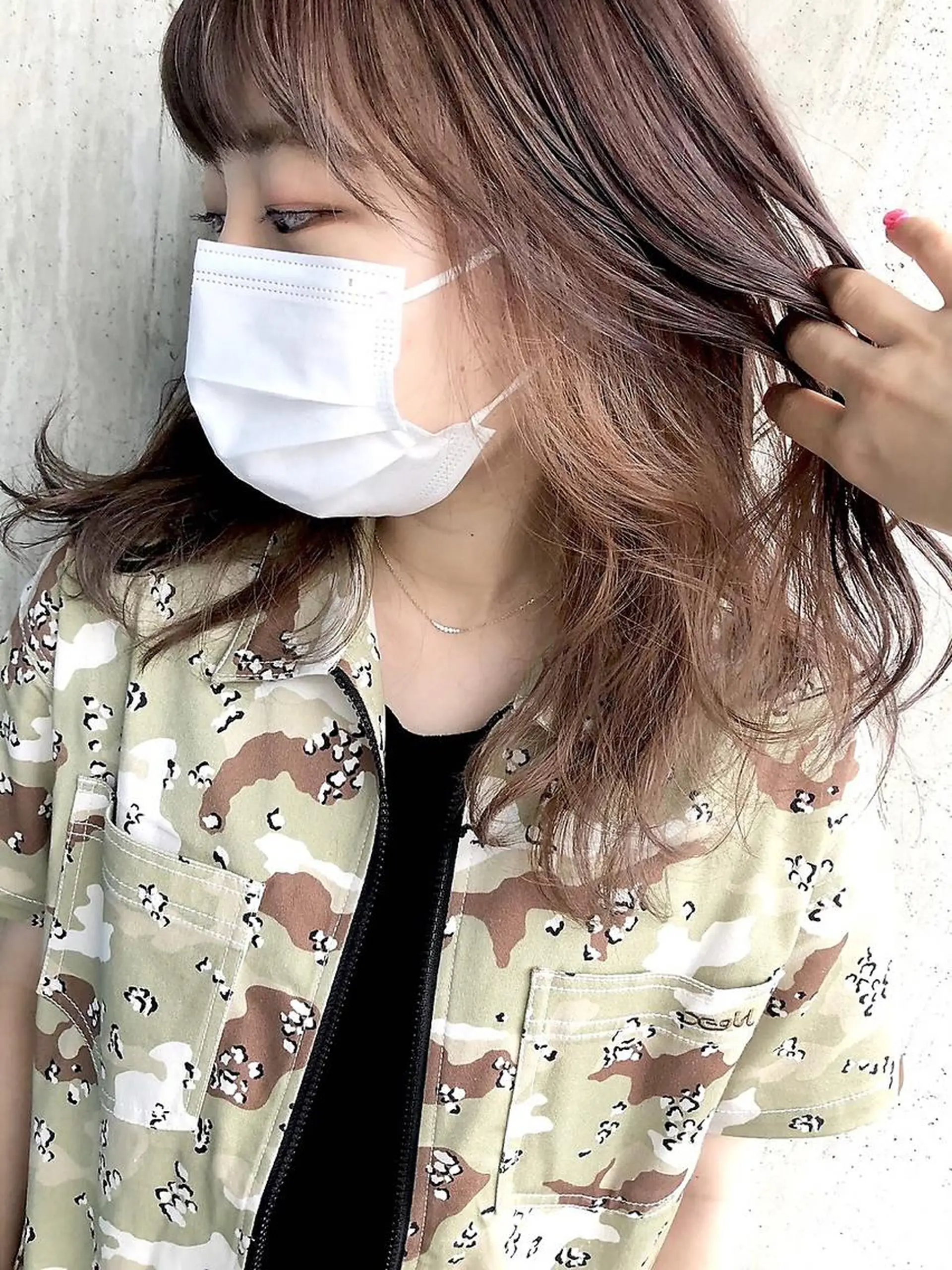 セミロング Trip 大名🌟 ダブルカラーのヘアスタイル