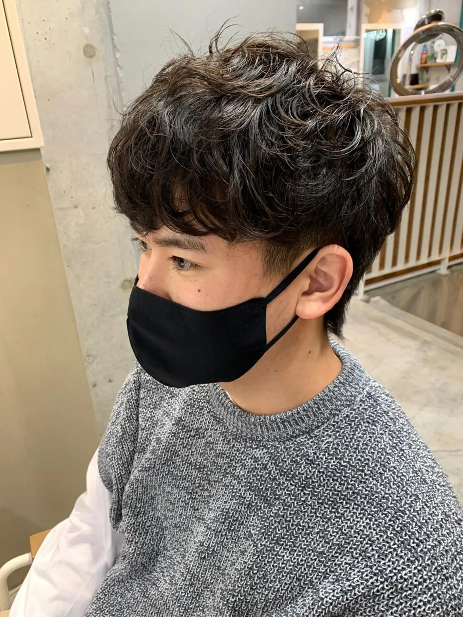 メンズ メンズパーマ カット パーマ B.sun所属・鈴木 りなのヘアスタイル