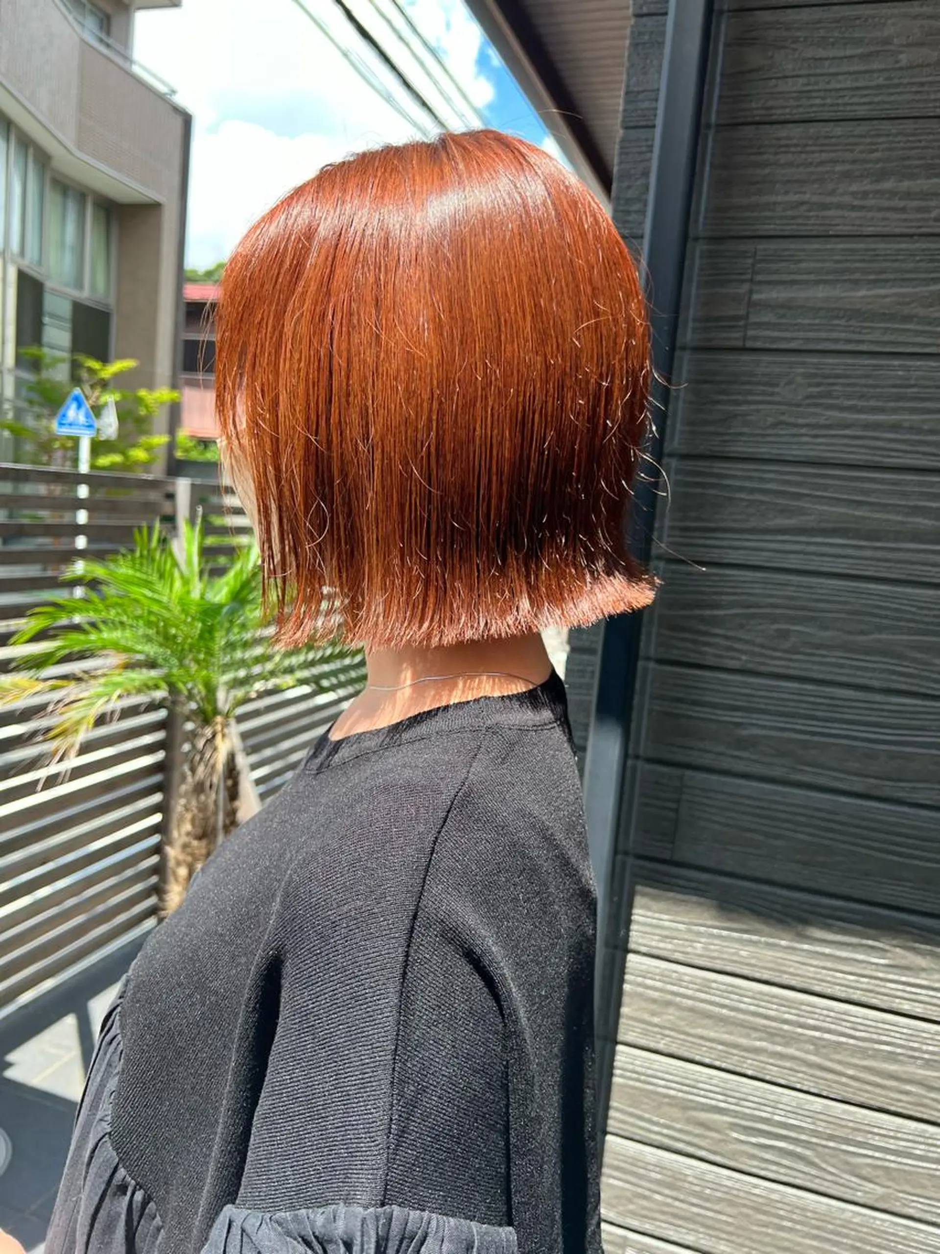 ミディアム カラー カット ヘアカラー ミディアムパーマ /癖毛パーマのヘアスタイル