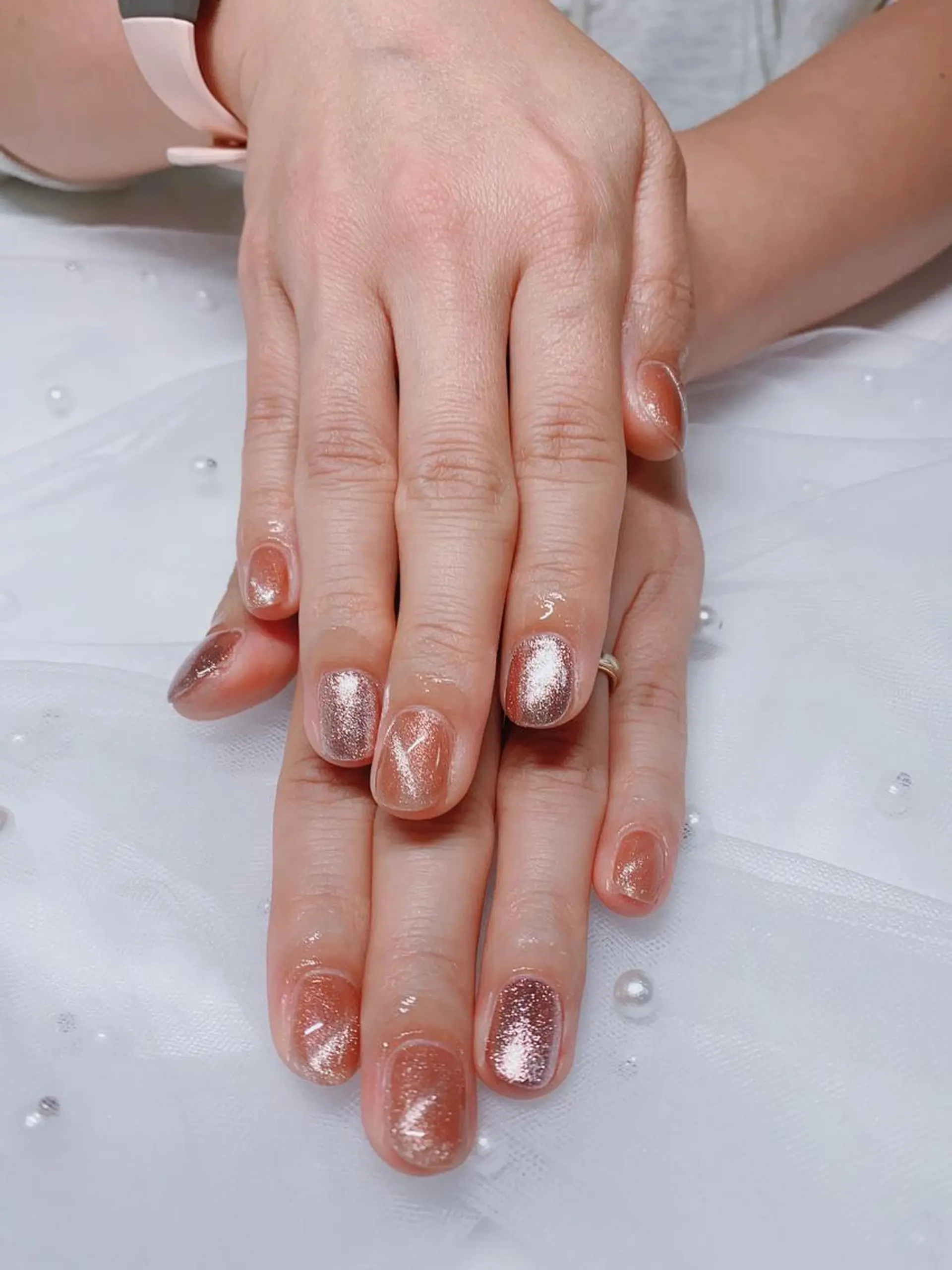 ネイル ラメ(グリッター) マグネットネイル ハンドネイル Jasmine nailsalon所属・ジャスミン ネイルサロンのネイルデザイン