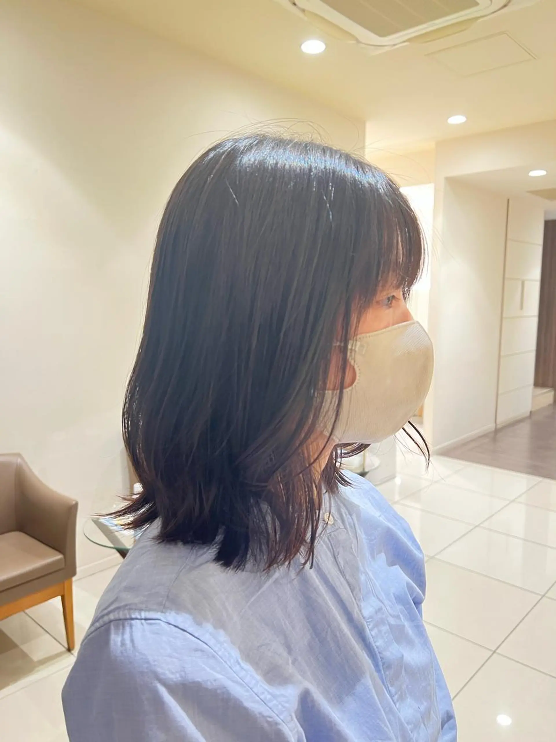 ミディアム レイヤーカット 顔まわりカット🥀 原ちひろのヘアスタイル