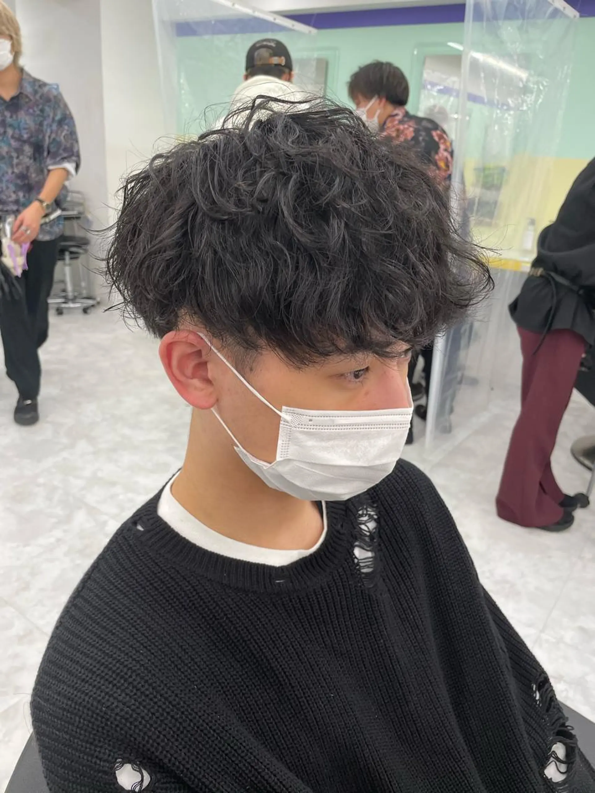メンズ カット 横浜メンズパーマ🔥 大野賢人のヘアスタイル
