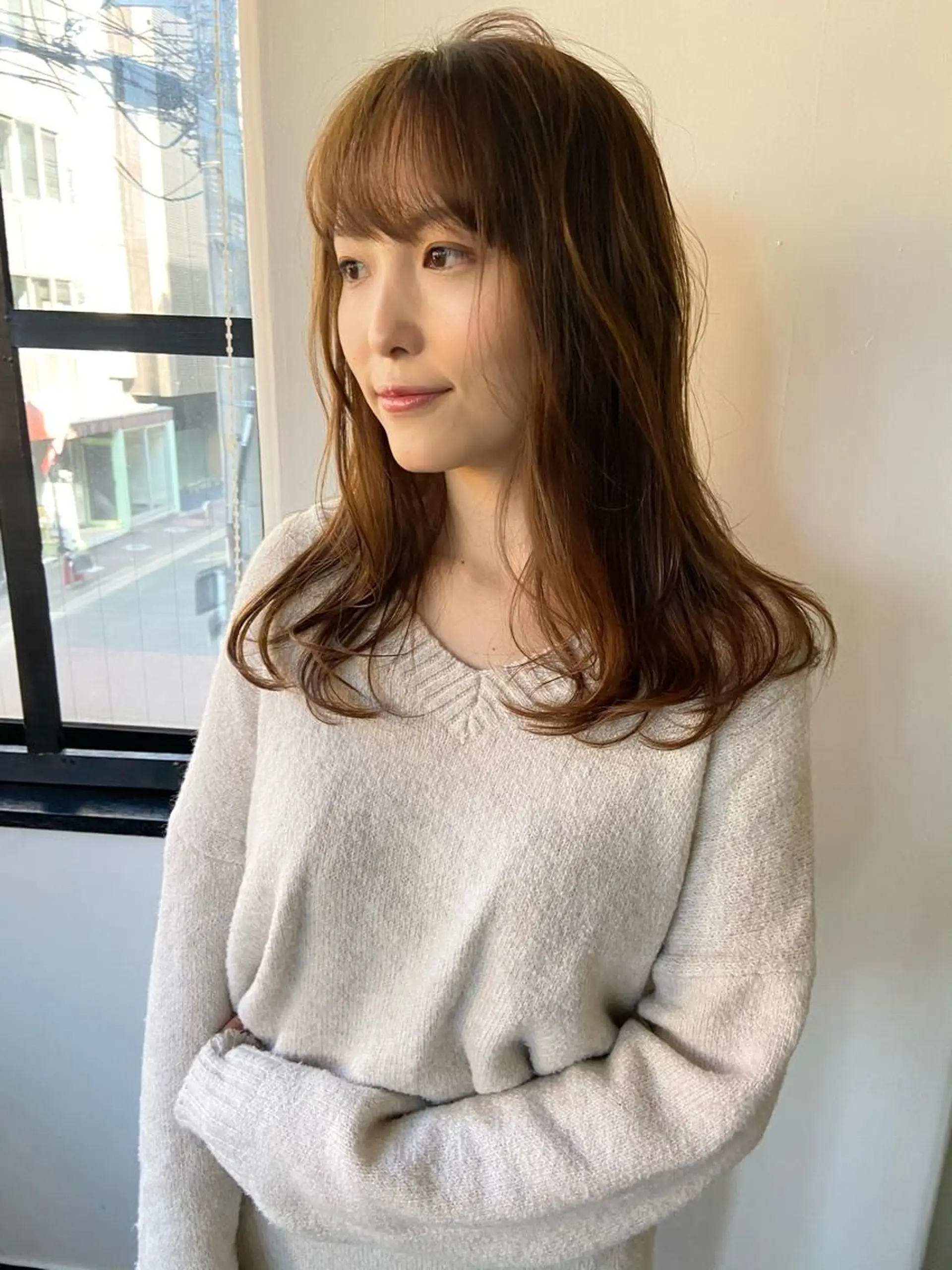 ロング カラー ヘアアレンジ ロング ヘアカラー トリートメント 田中 あやなのヘアスタイル