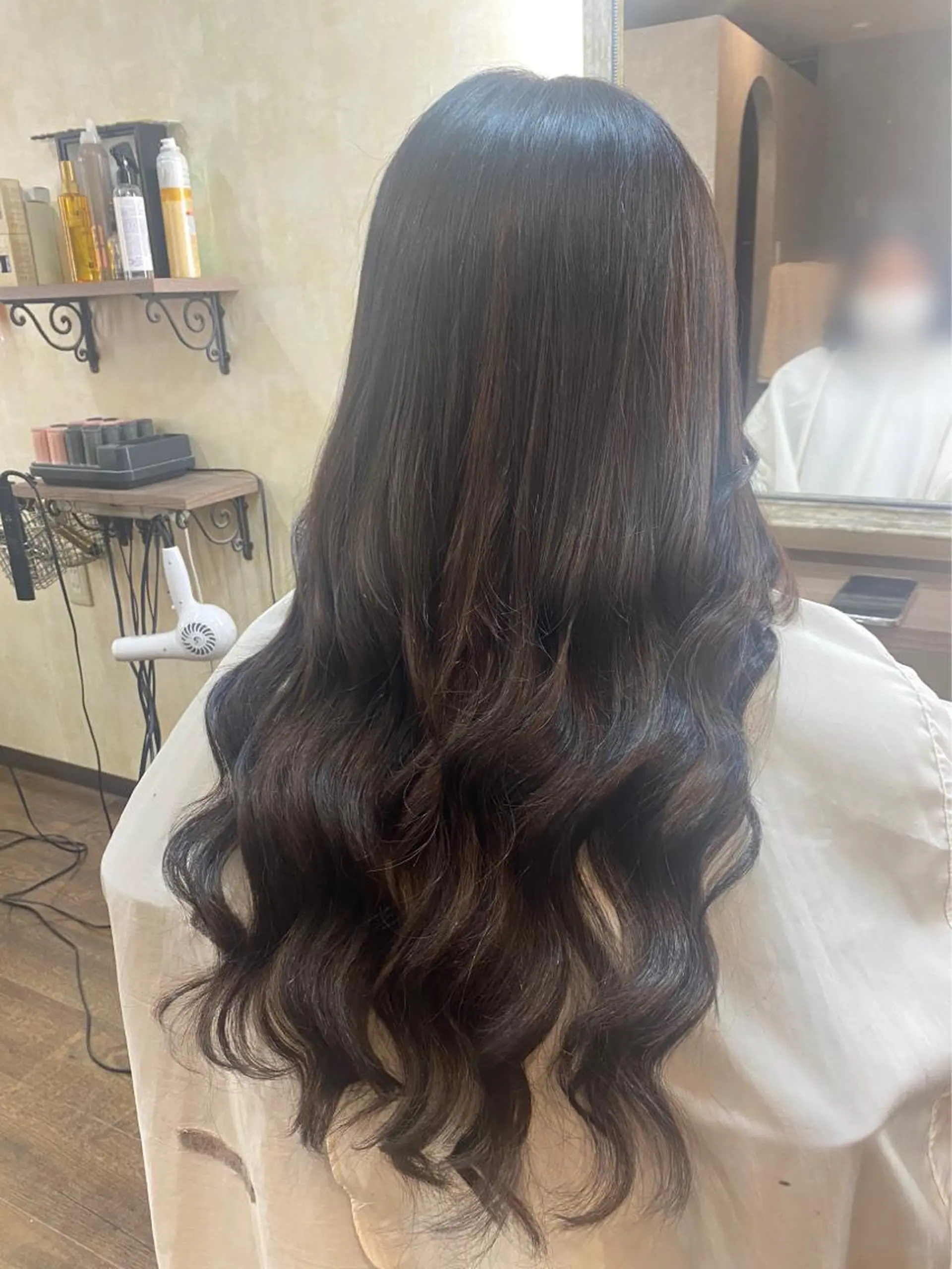 ロング ヘアアレンジ シールエクステ エクステ ロング カット エクステ 田井中 悠紀のヘアスタイル