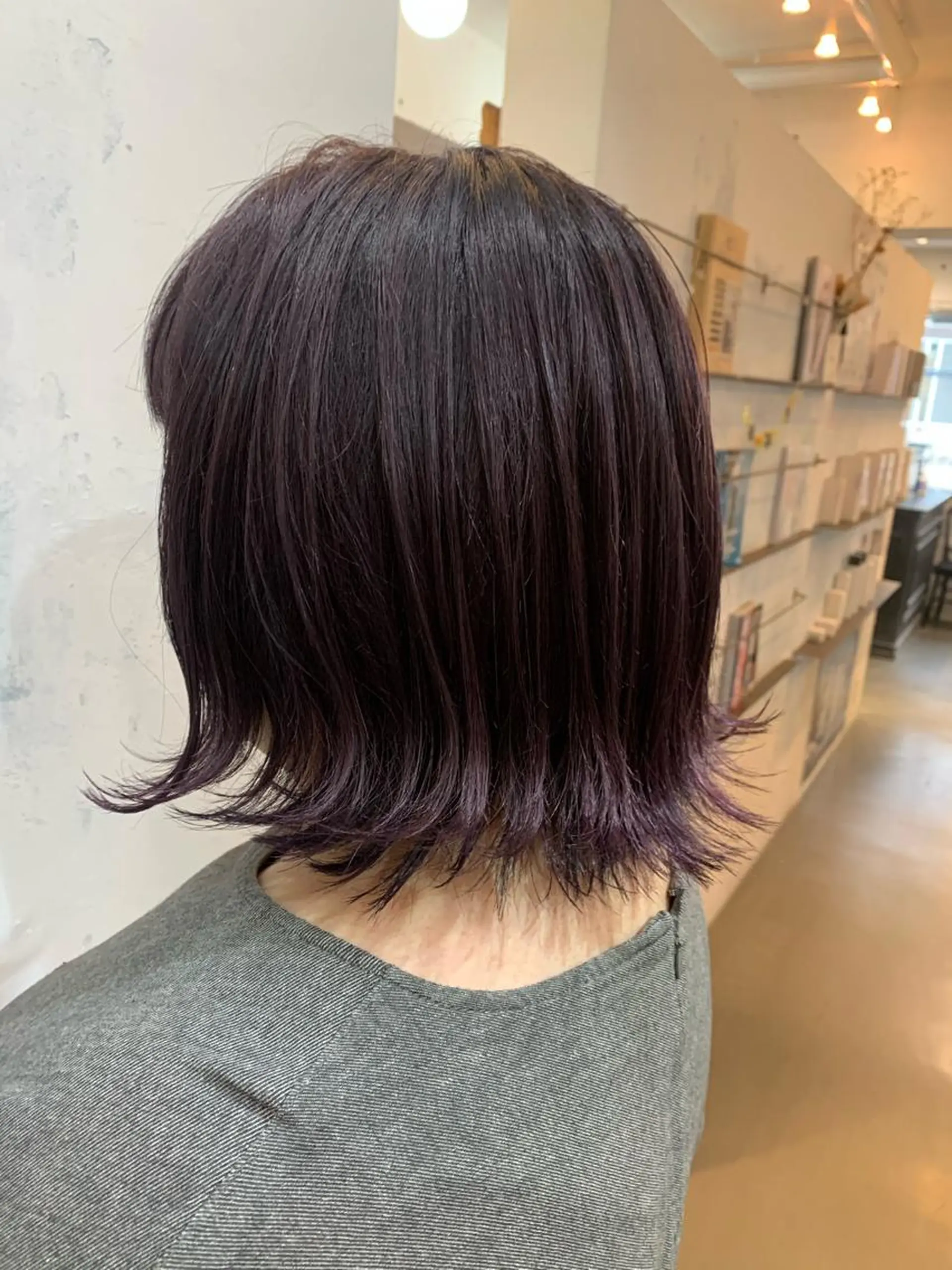 ショート カラー パープルカラー ヘアカラー トリートメント 🍑艶髪✖️暖色系 ✨momoka🍑のヘアスタイル
