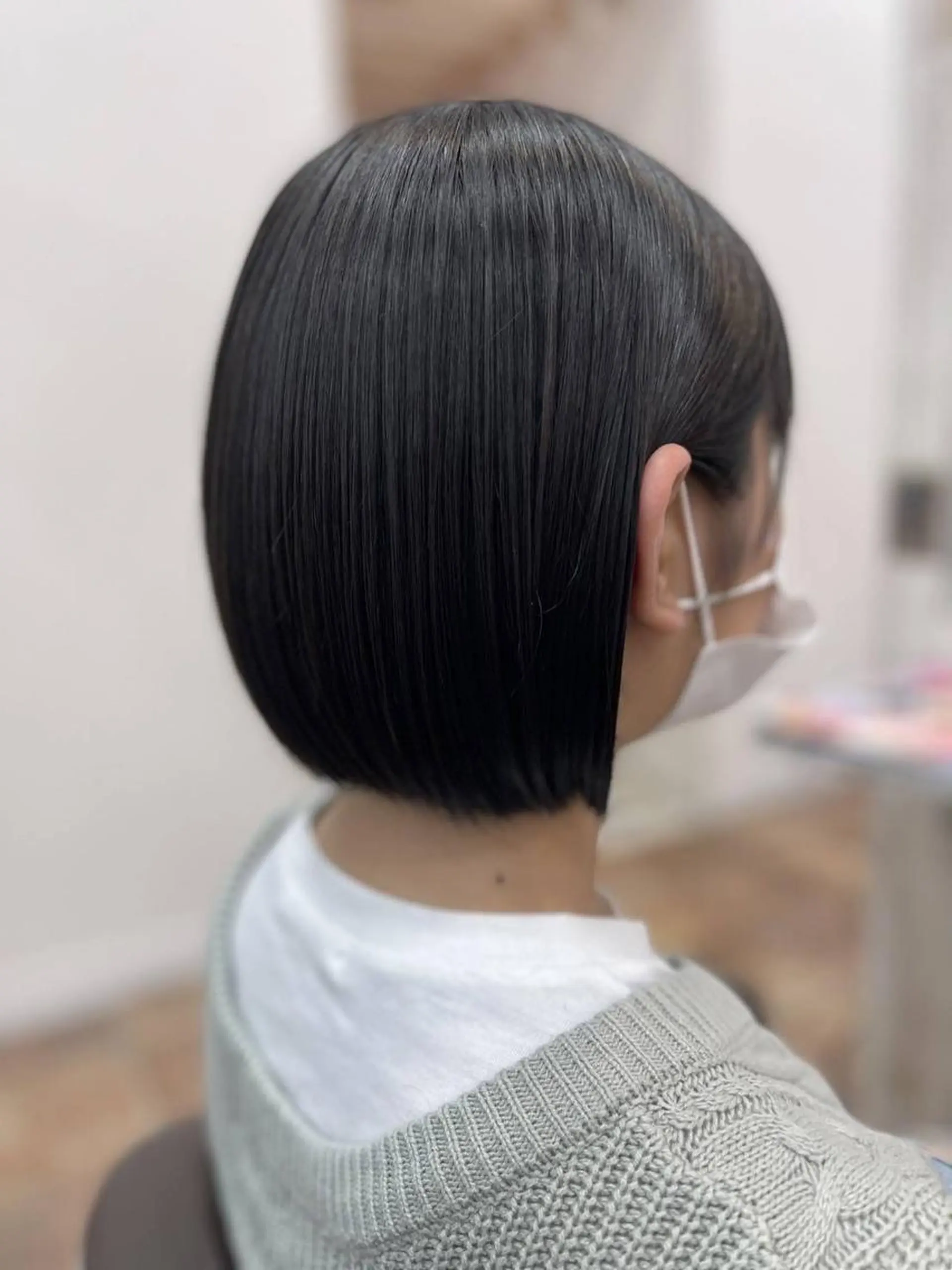 ショート キッズ カット 白髪ぼかし☘️クセ 活かし🎈小倉🥇のヘアスタイル