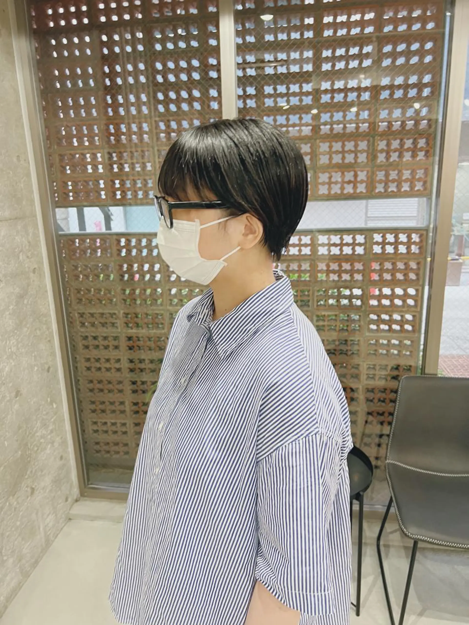 ショート カラー ボブパーマコテ巻き風 パーマNo1深江秀平のヘアスタイル