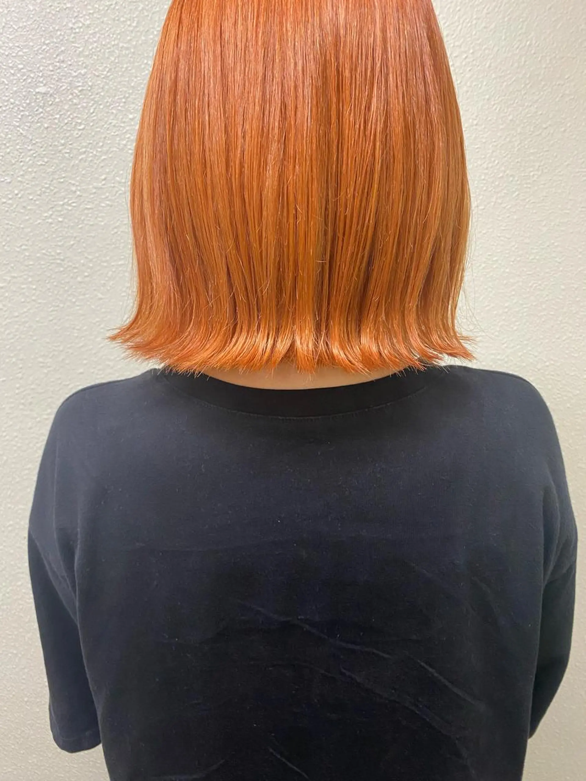 ミディアム カラー オレンジ カット ヘアカラー トリートメント ikeda shioriのヘアスタイル