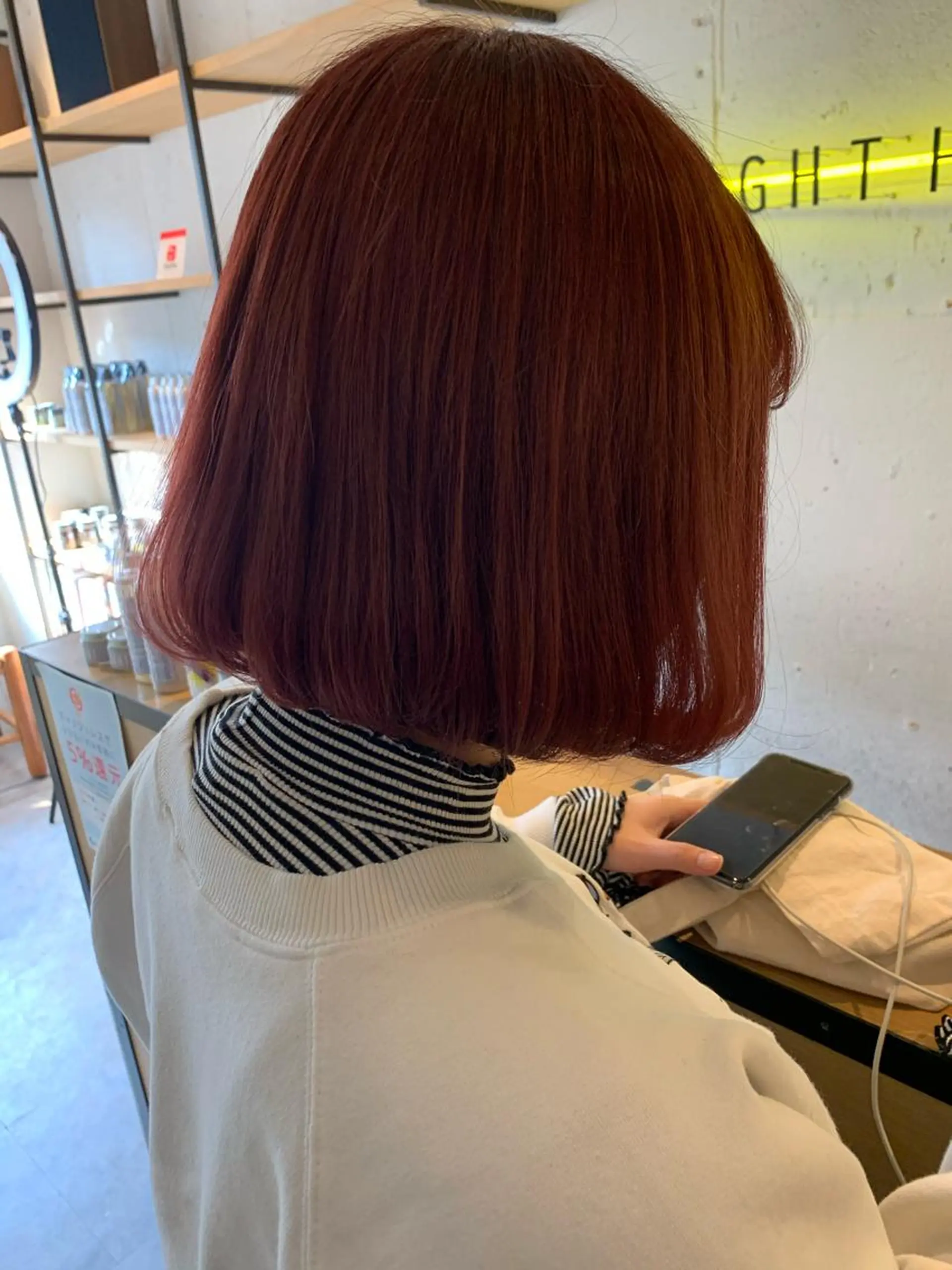 ミディアム カラー カット ヘアカラー トリートメント 🎈馬場佑馬/ スパイラルパーマ🎈のヘアスタイル