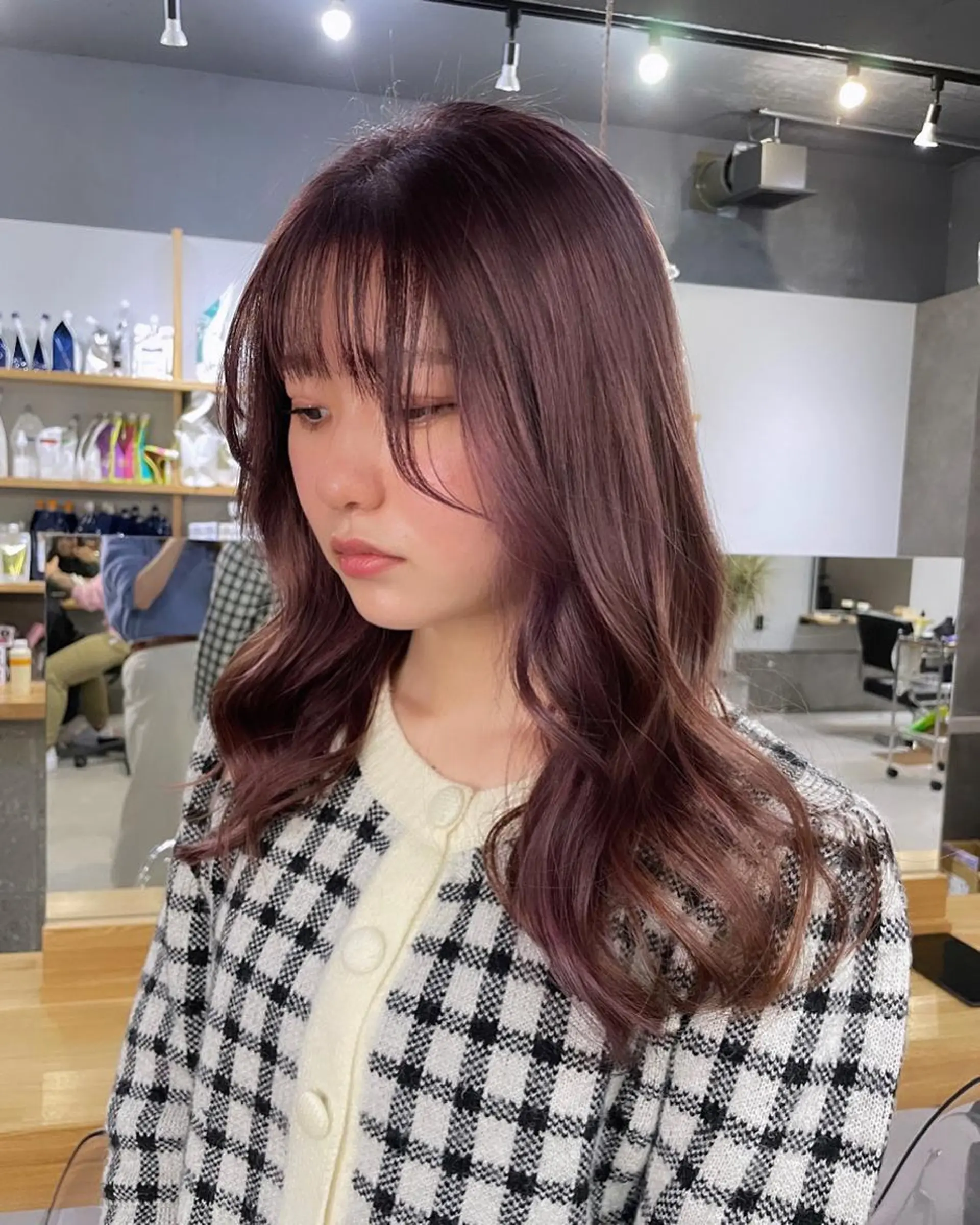 ロング カラー ヘアカラー ミルクティーベージュ ❤︎レイヤー　MIAのヘアスタイル