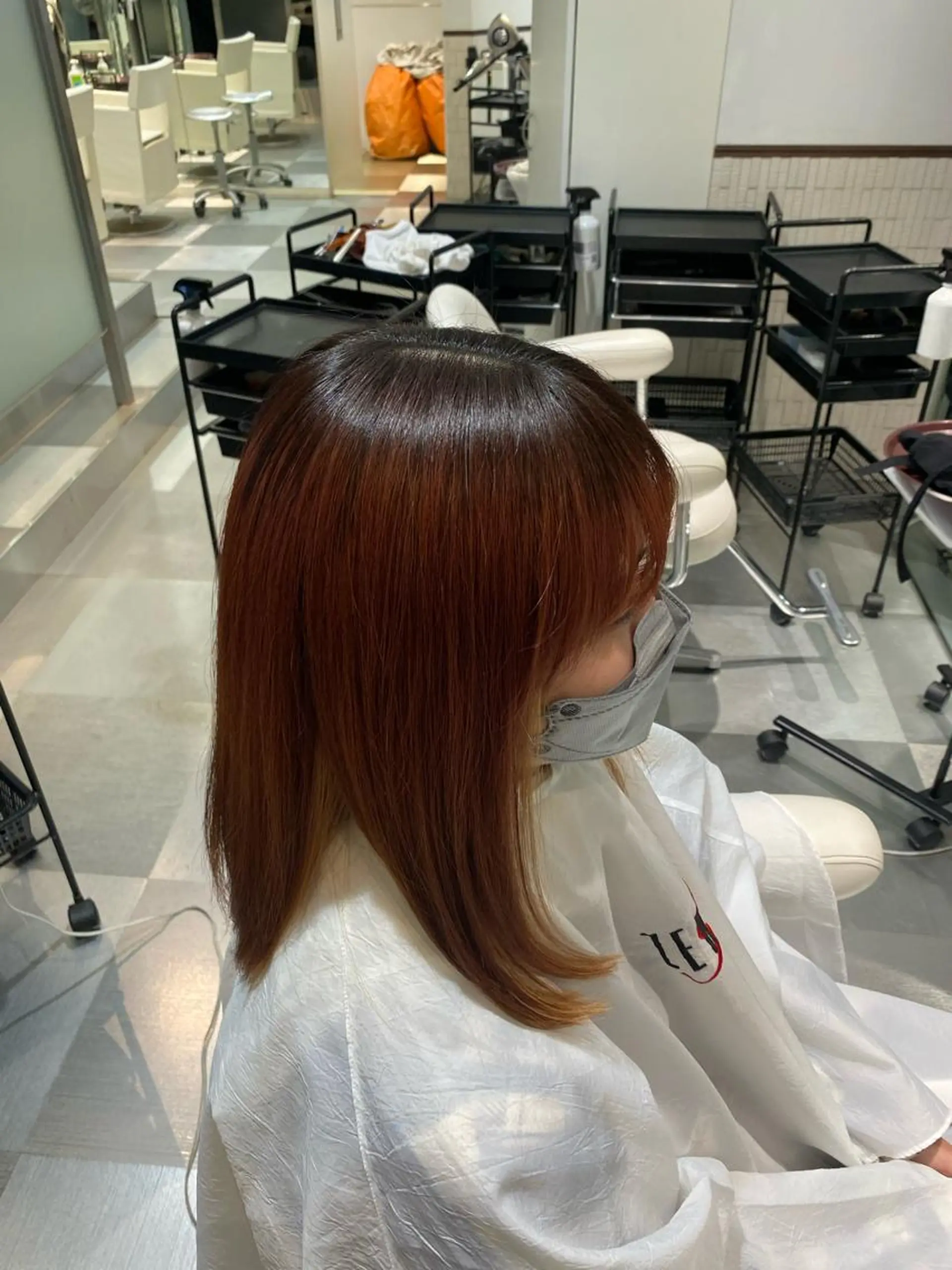 ロング 髪質改善 トリートメント コテ巻き風パーマ 藤澤　知彌のヘアスタイル