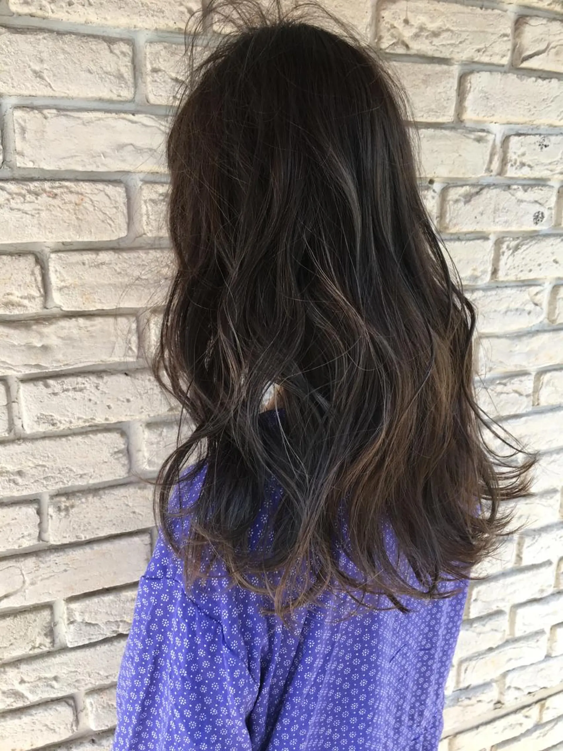 ロング カラー グレージュ レイヤーカット BLend 渋谷のヘアスタイル