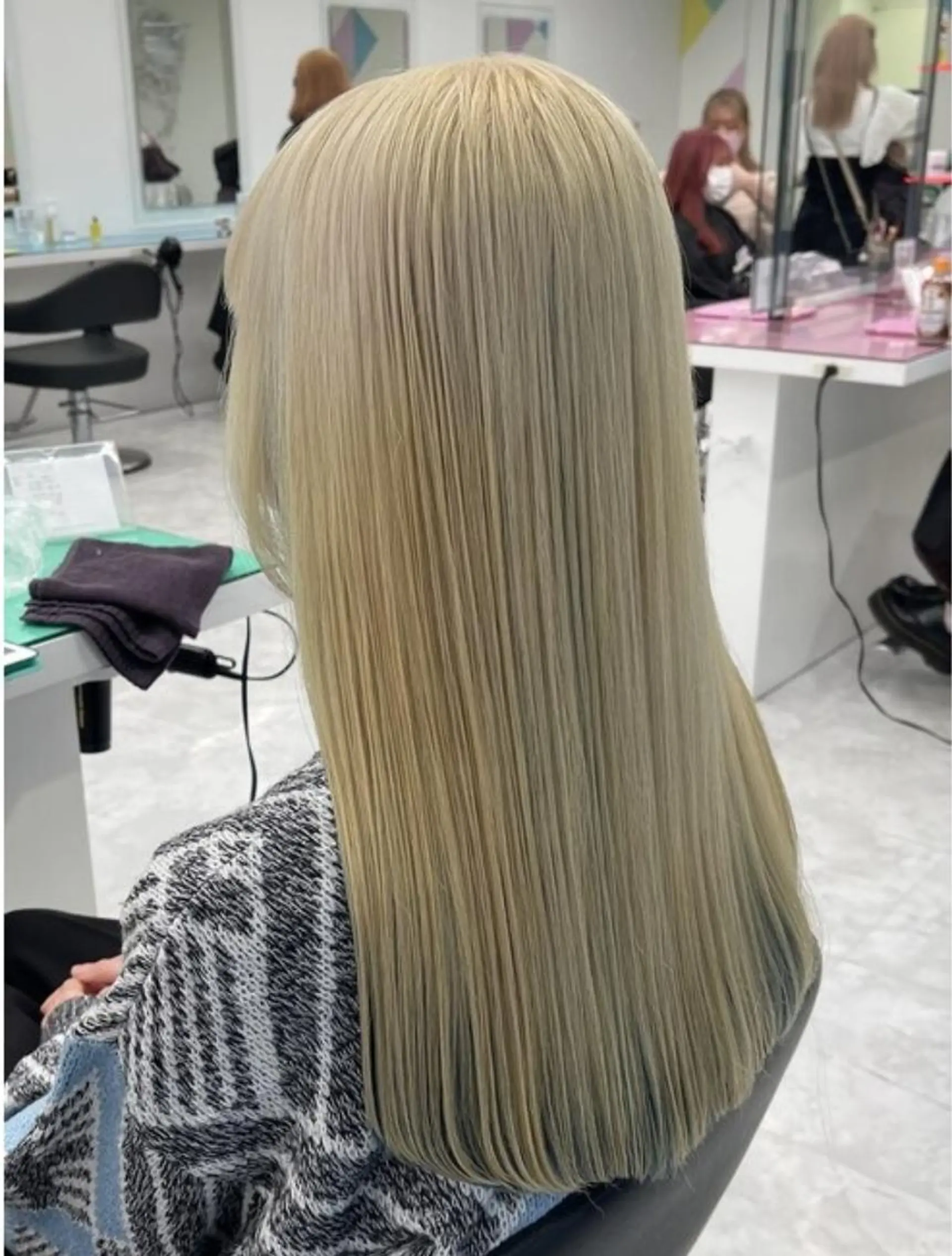 ロング カラー デザインカラー 🌈カラーとエクステ 🌟エクステのヘアスタイル