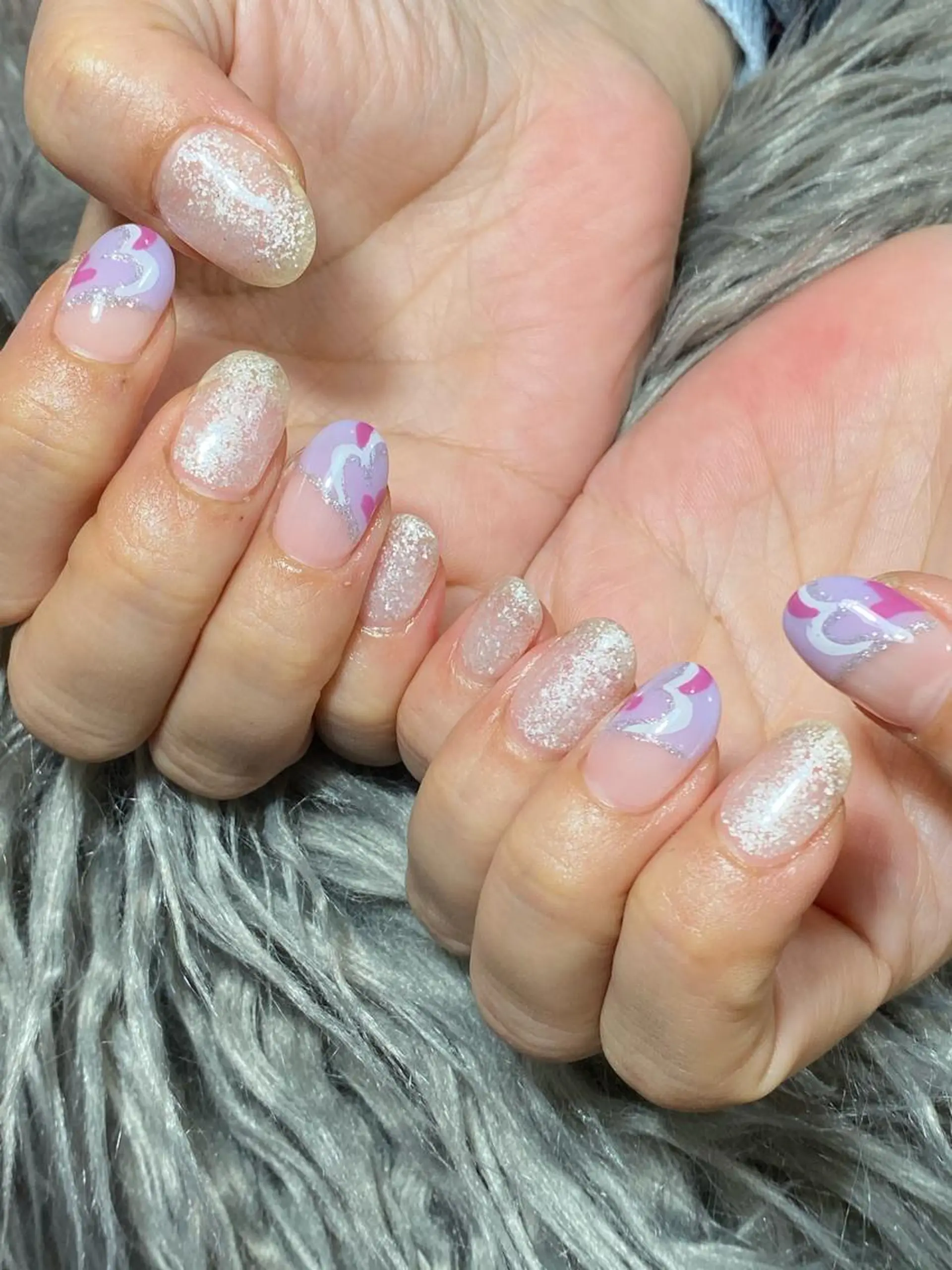 ネイル バレンタイン 岡本 奈央子のネイルデザイン
