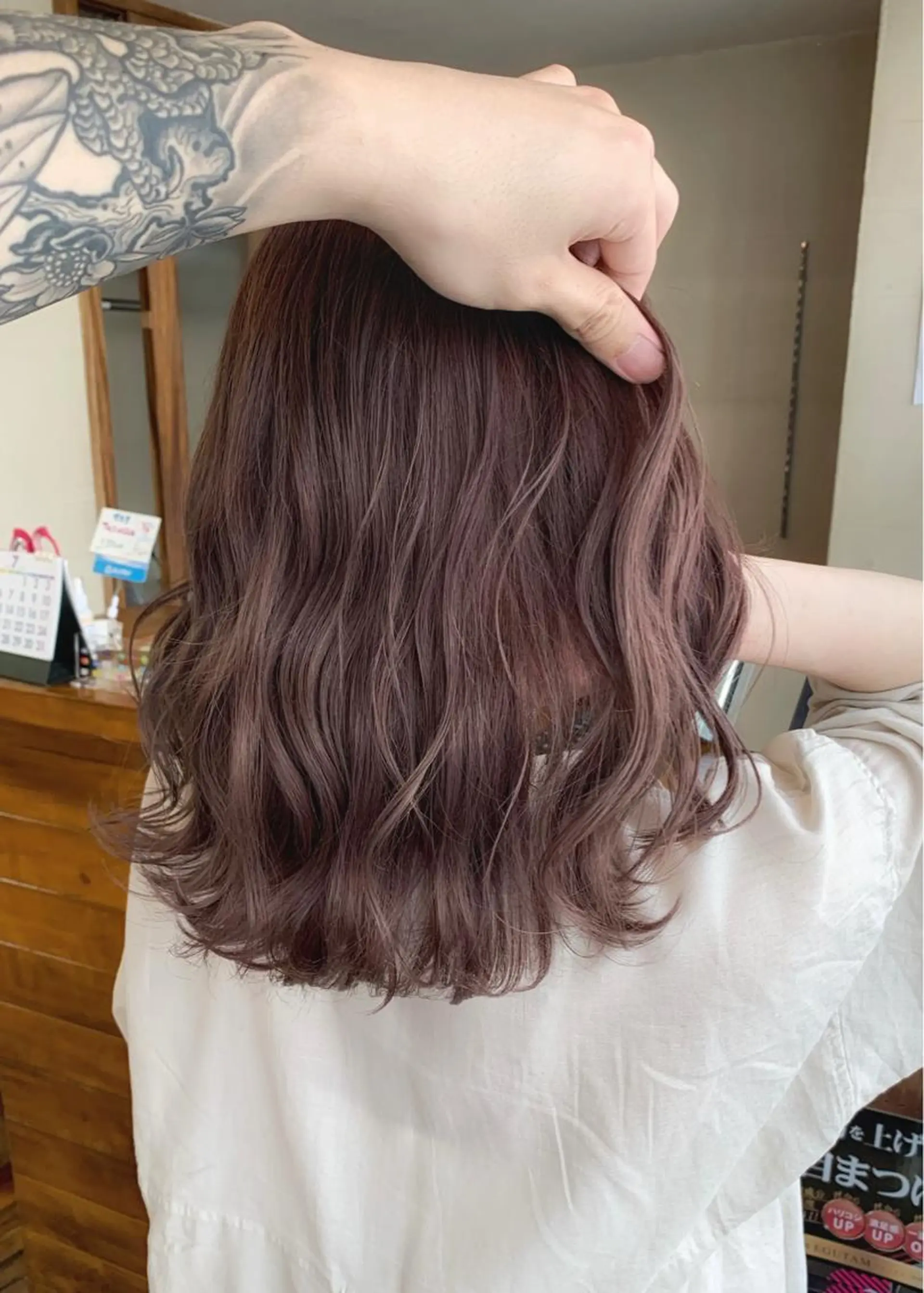 ミディアム カラー ベージュカラー ピンクカラー ピンクベージュ ヘアカラー トリートメント LUMO所属・矢野 晃平のヘアスタイル