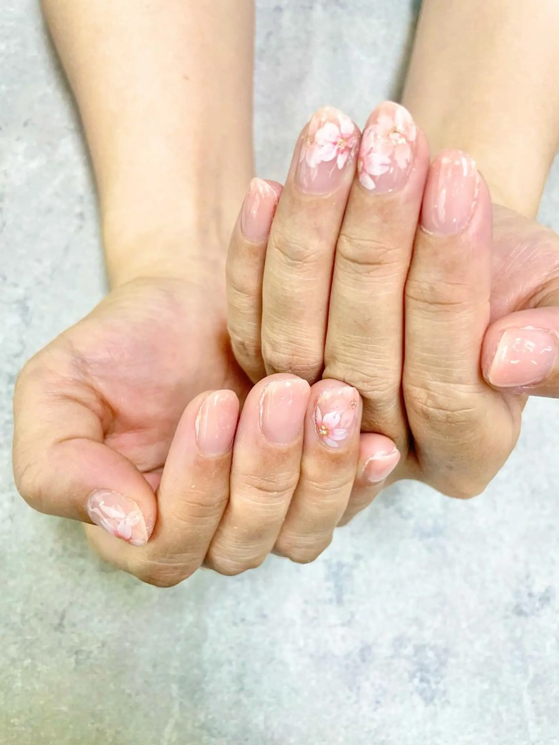 ネイル ピンク ピンクベージュ ハンドネイル .N YUKIのネイルデザイン