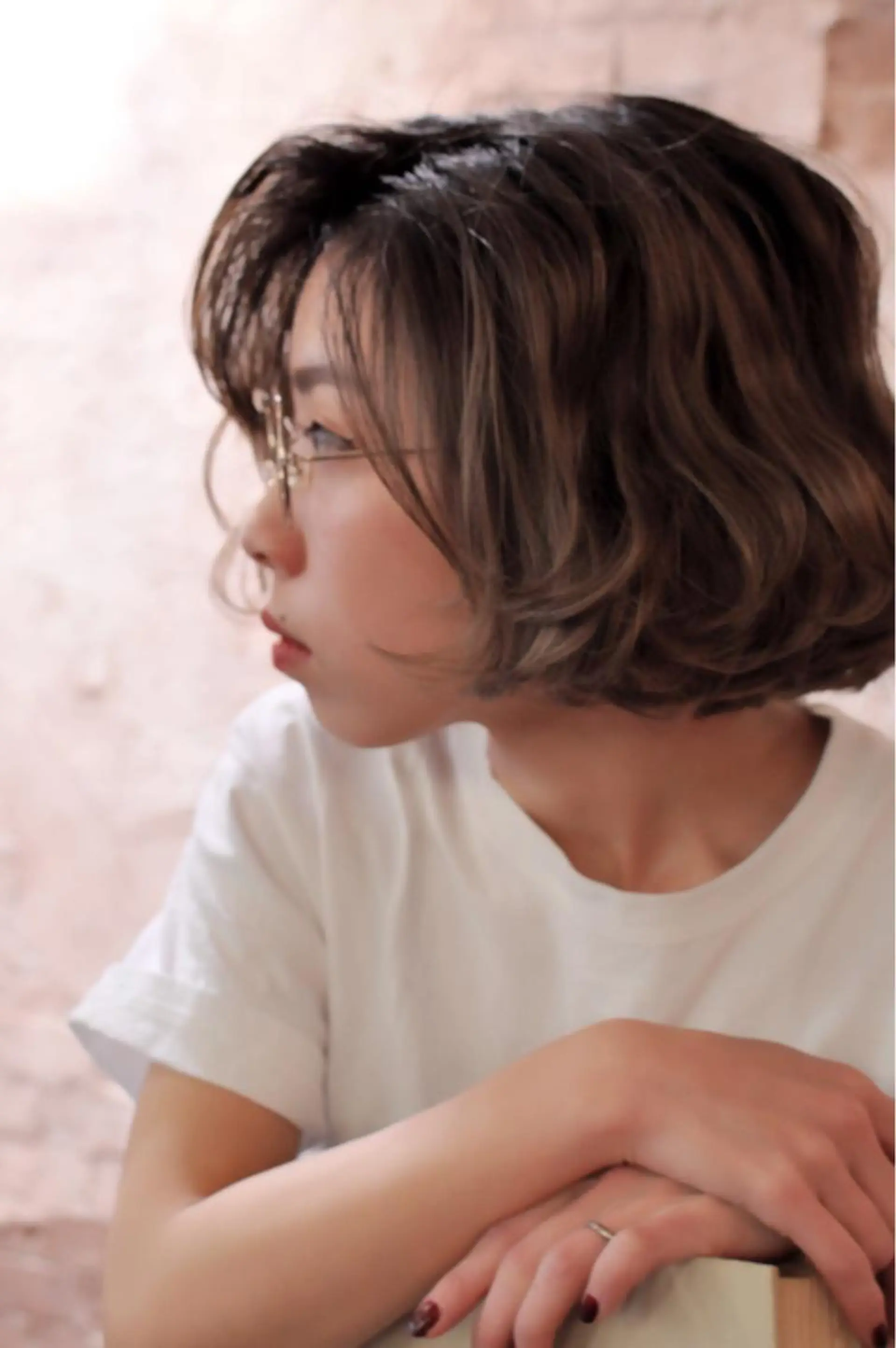 ミディアム カット ヘアカラー トリートメント nico 。のヘアスタイル