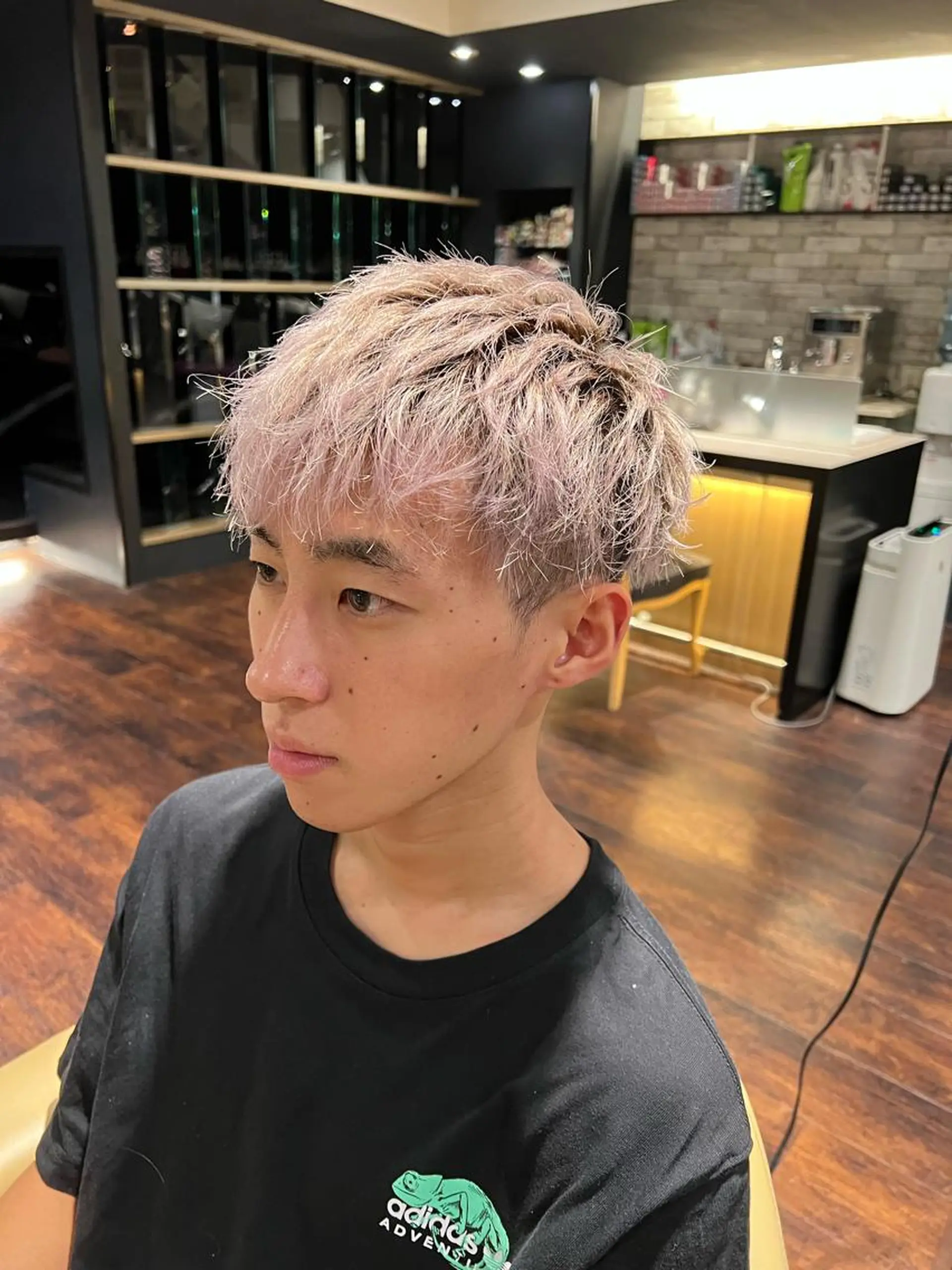ショート カラー メンズ マッシュ 刈り上げ 【曲がる縮毛矯正】 モデル募集🙋カツヤのヘアスタイル