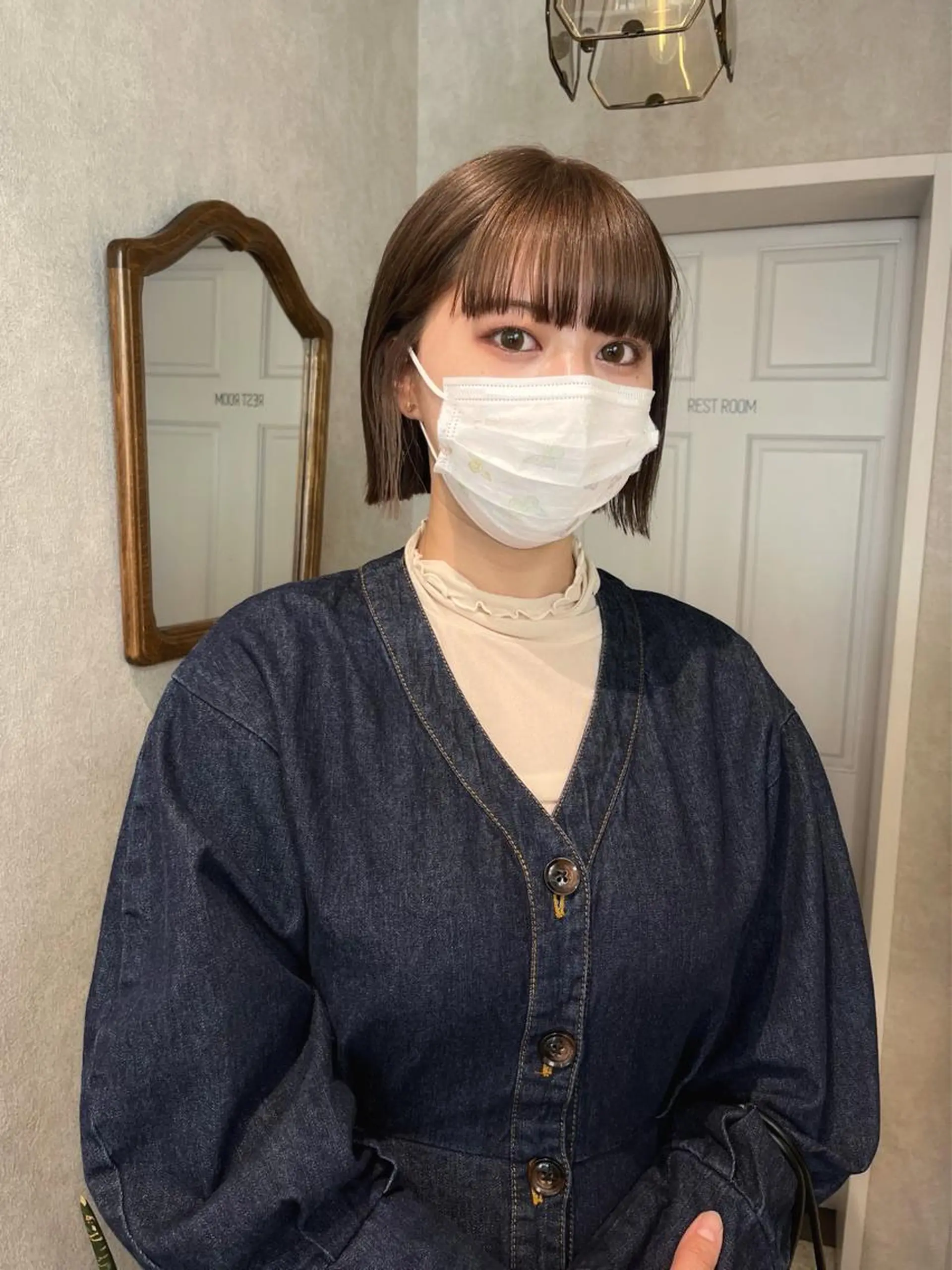ショート カラー 切りっぱなしボブ ブラウンカラー ボブ behov所属・柔らかハイトーン 🤎Tsubasaのヘアスタイル