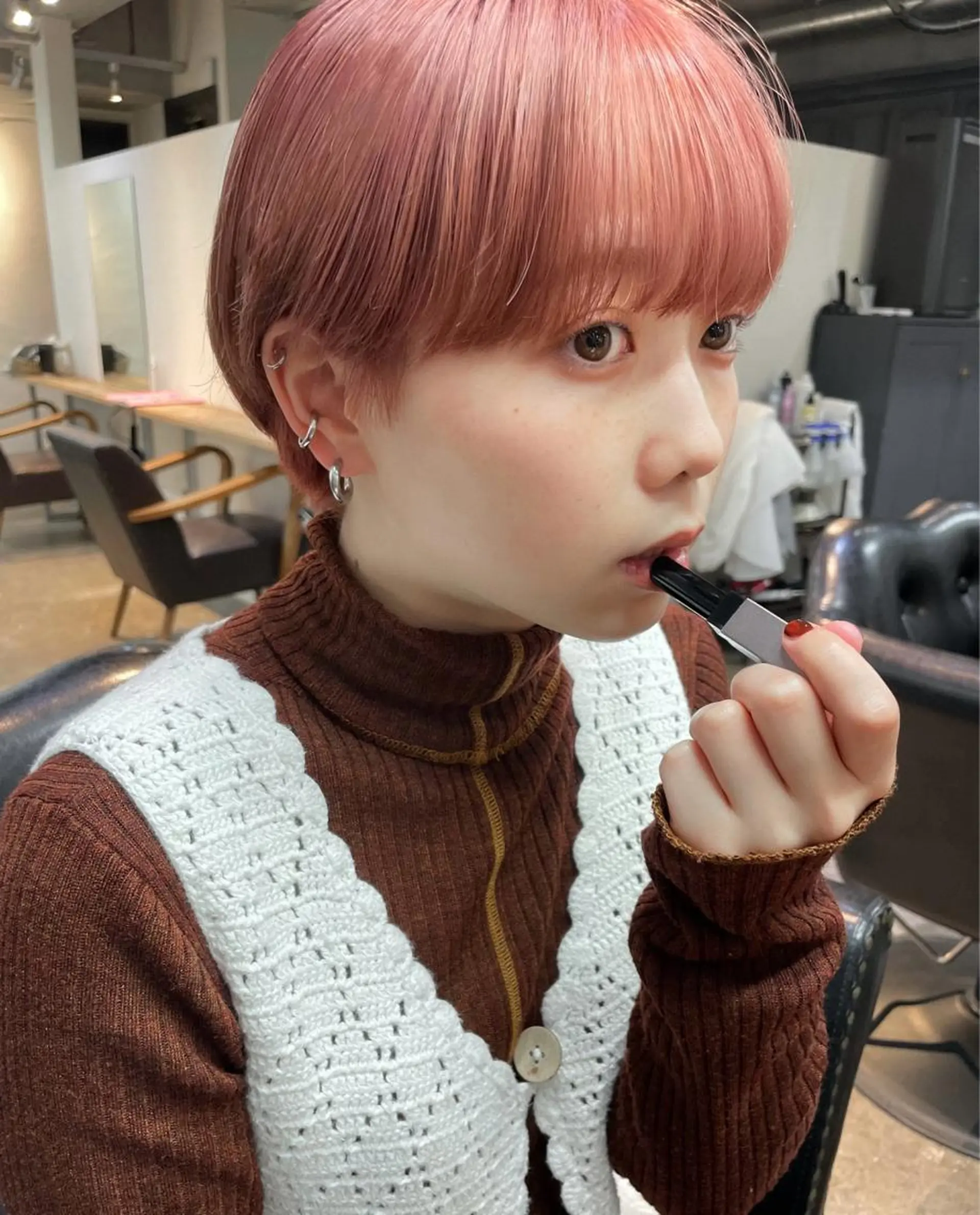 ショート ヘアカラー トリートメント 小野 龍樹のヘアスタイル