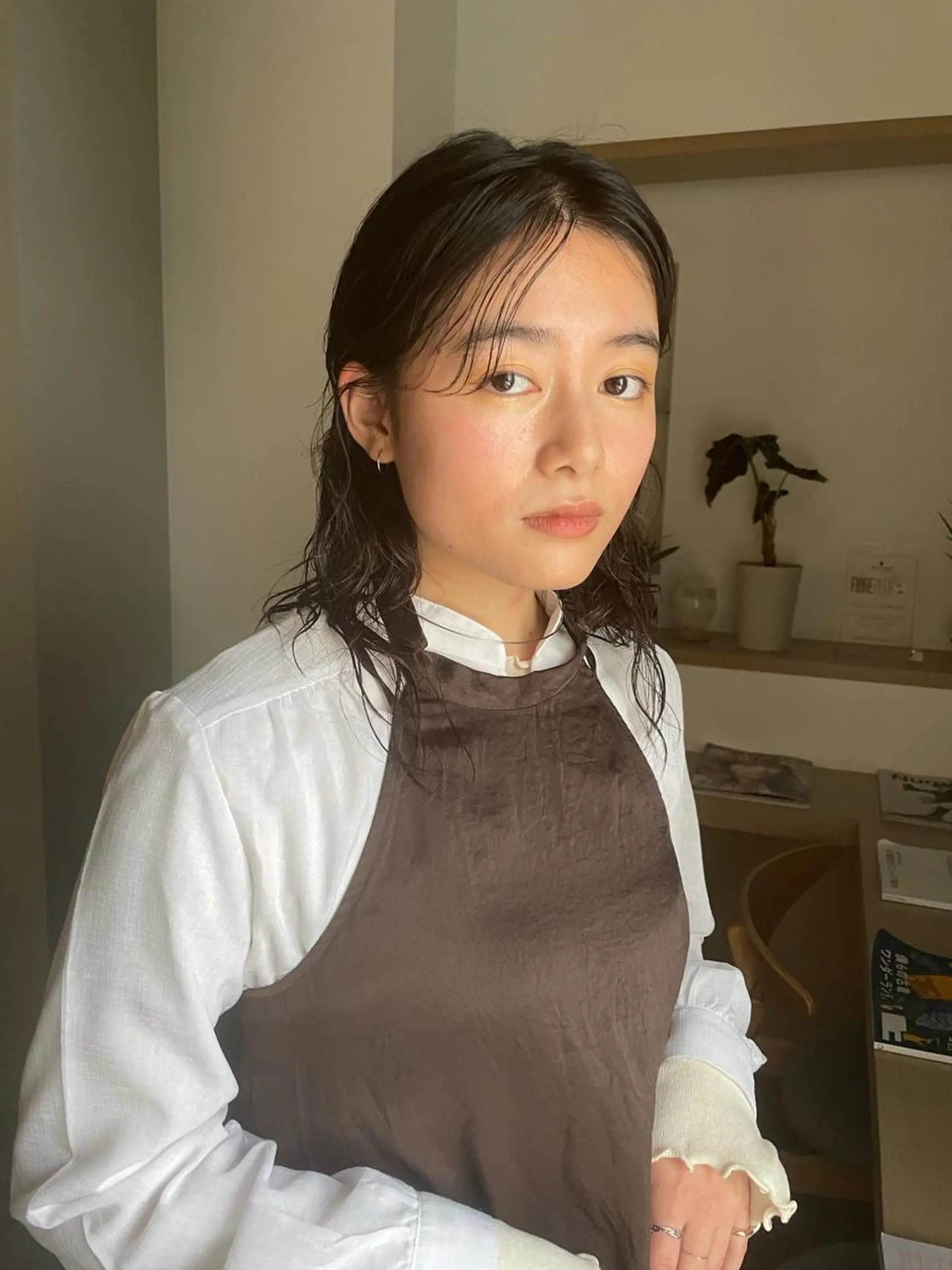 セミロング パーマ 斉藤 瑞恵のヘアスタイル