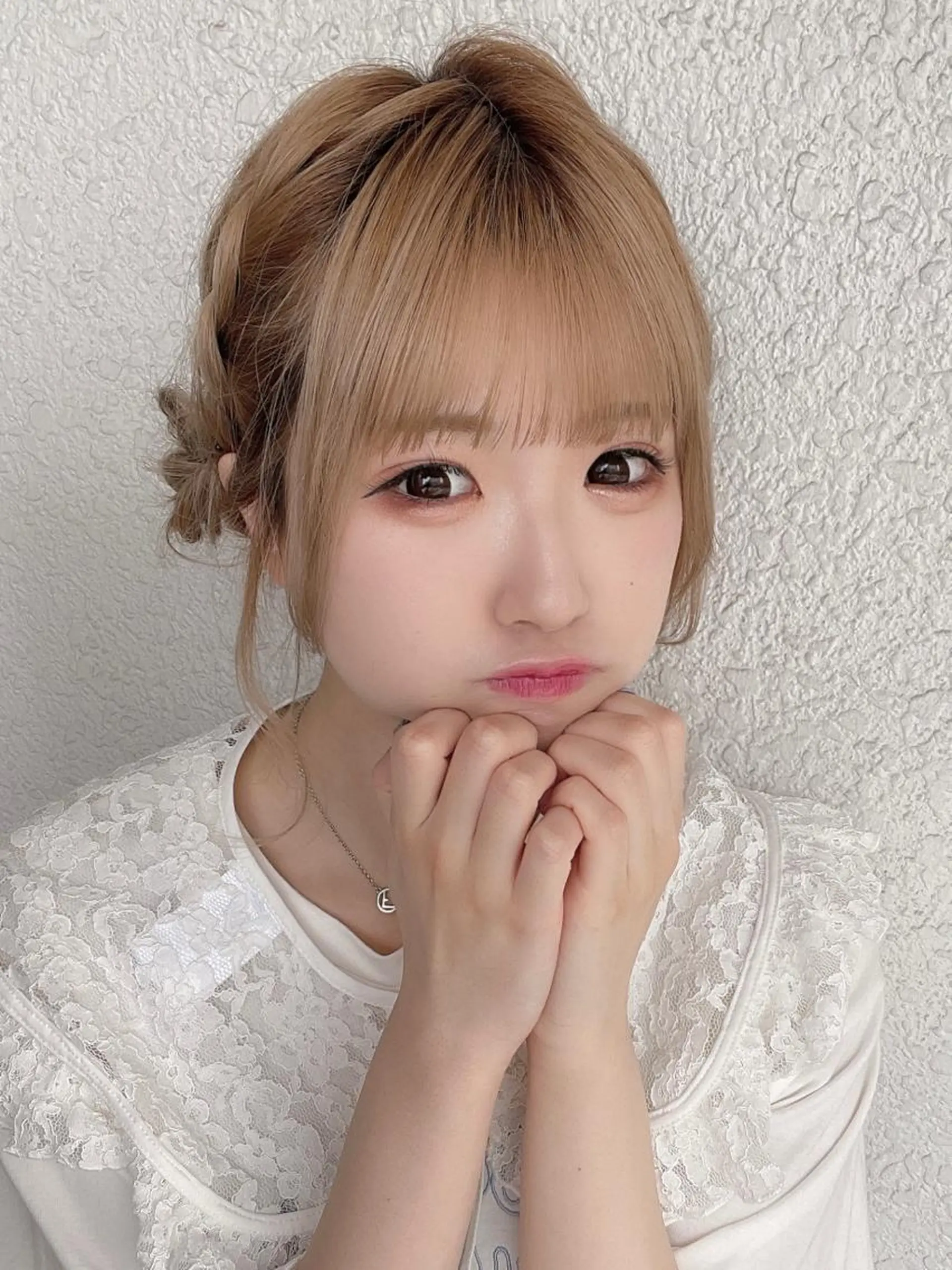 ミディアム ヘアアレンジ お団子ヘア ヘアセット 💖透明感カラー💖 坂本万由子のヘアスタイル