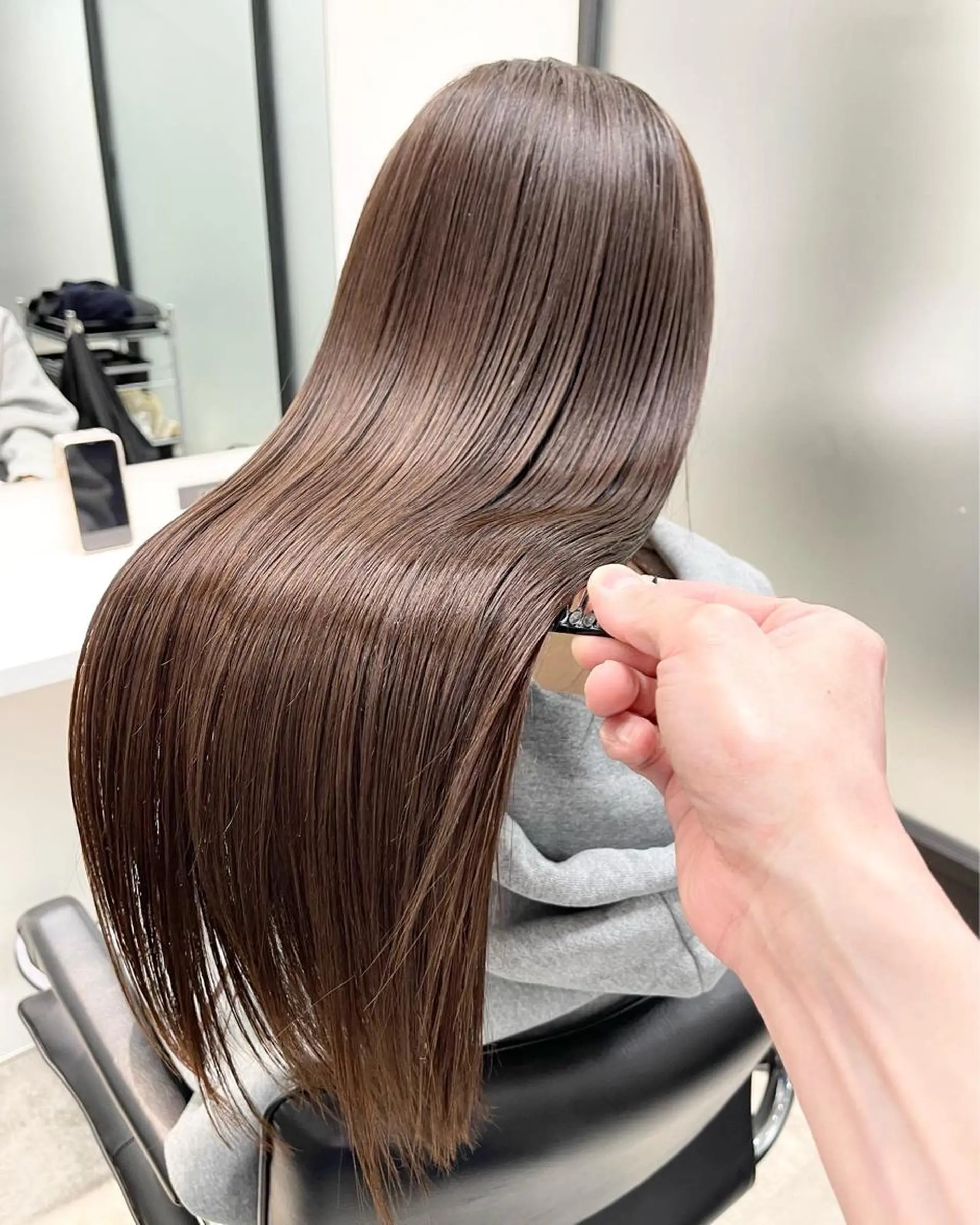 ロング 髪質改善 韓国レイヤーカット 髪質改善▫️水野有真のヘアスタイル