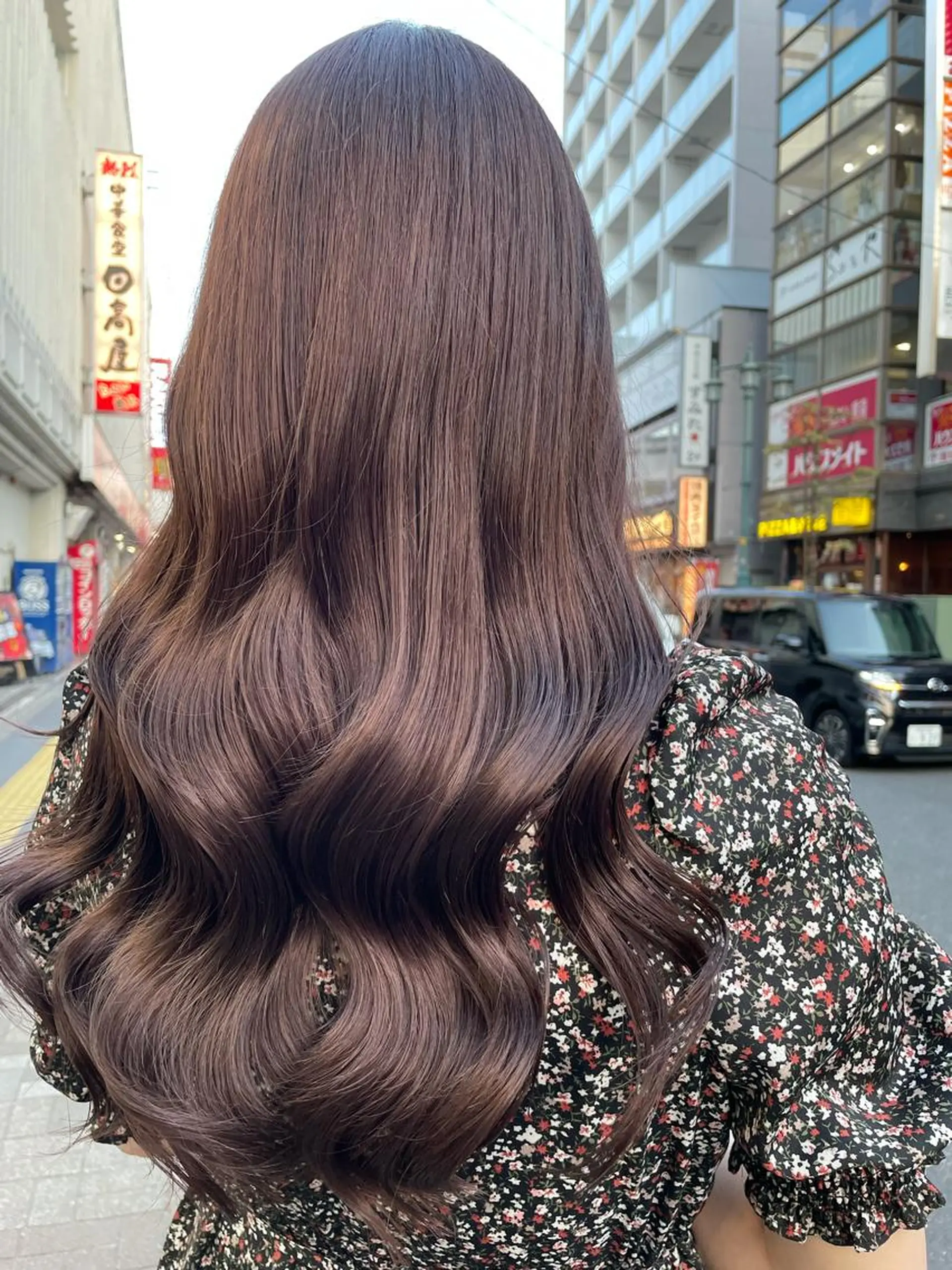ロング ヘアカラー トリートメント ニュアンスネイル/ ボブ/まちゃこのネイルデザイン