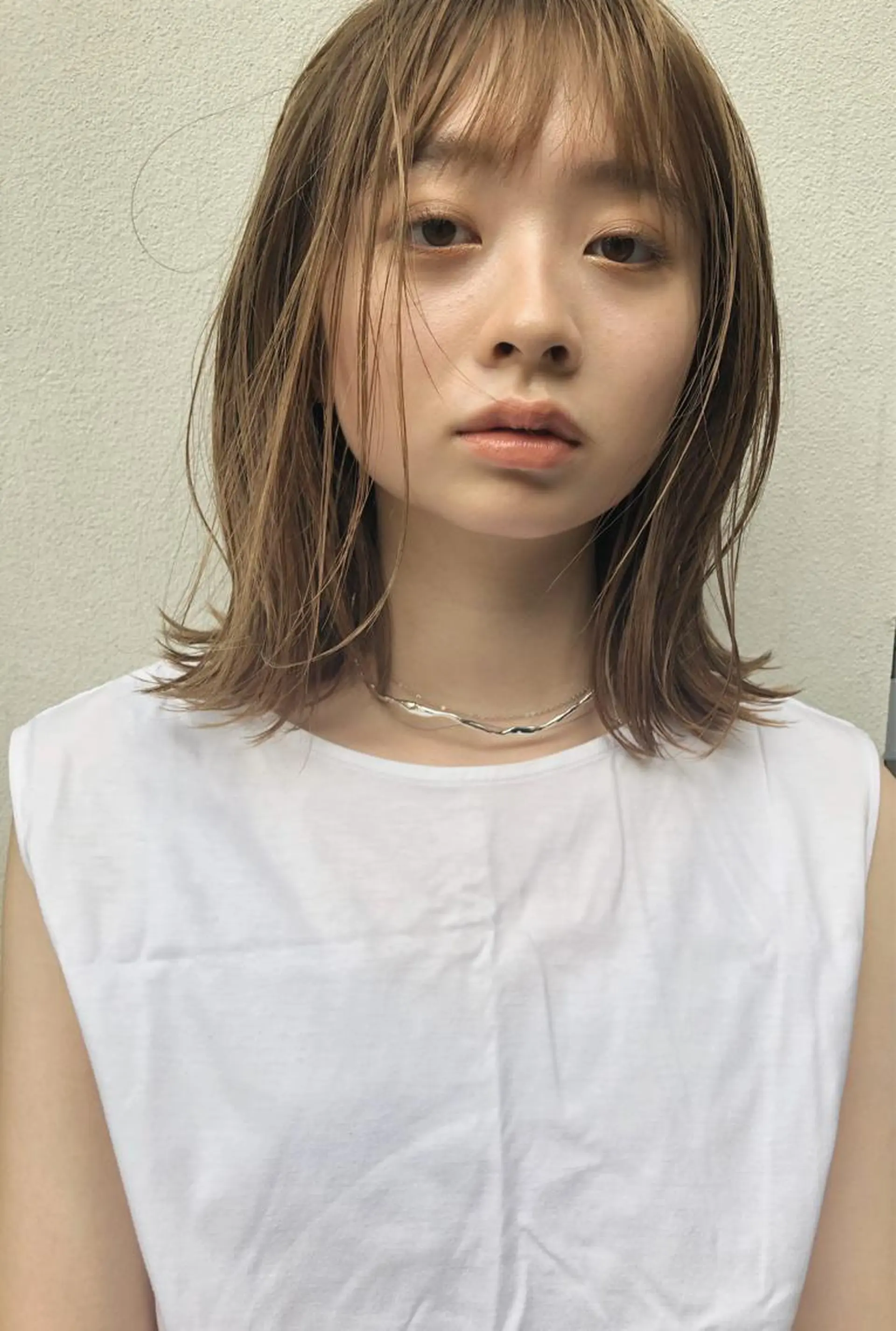 ミディアム カラー ハイトーンカラー ボブ 外ハネヘア カット ヘアカラー トリートメント PALAN K-Beauty SHINJUKU所属・“ミニモ最高評価獲得 “代表"Kohei"のヘアスタイル