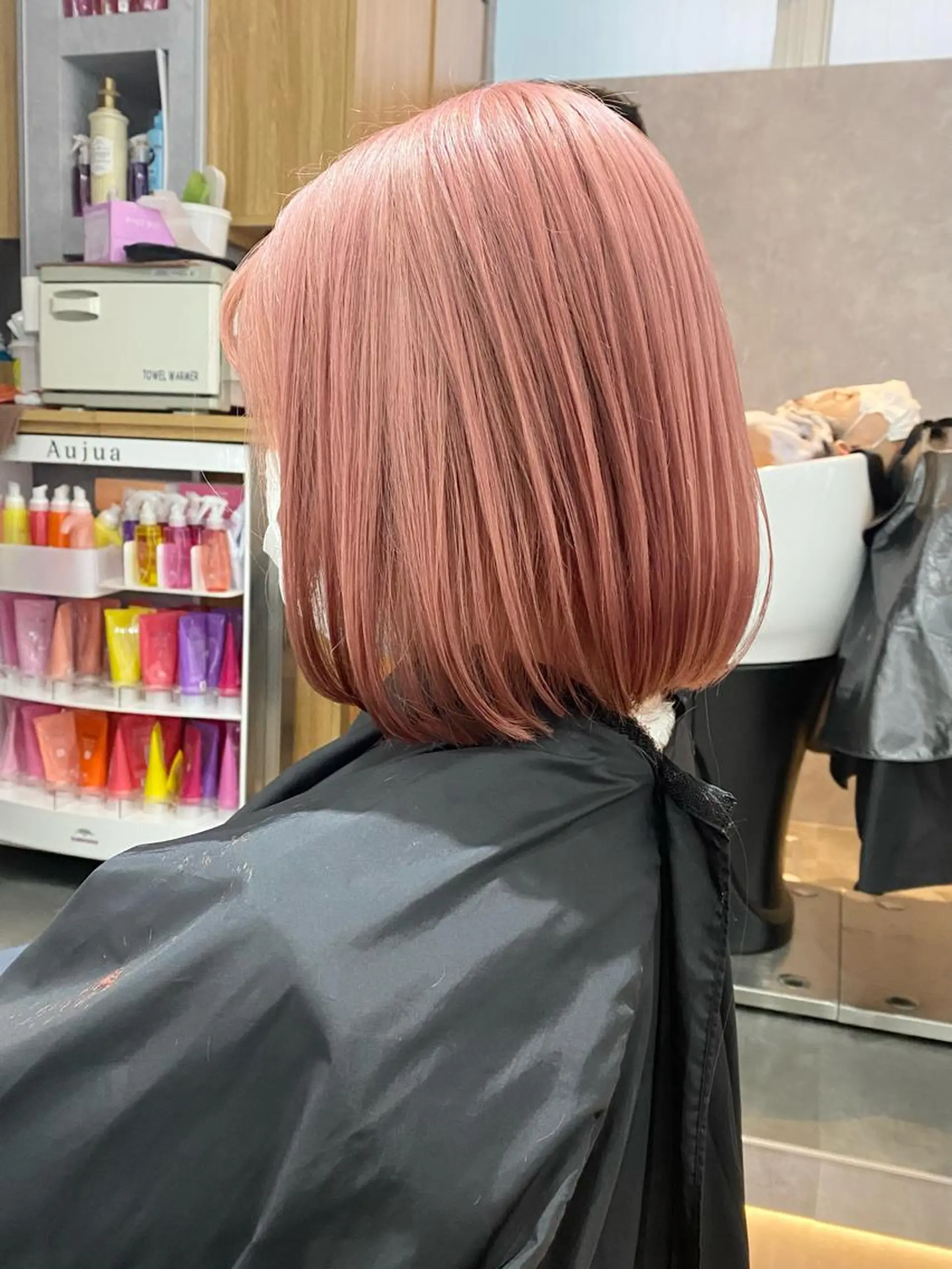 ロング カラー ブリーチ ピンクカラー ヘアカラー トリートメント ブリーチ指名 NO1🌈SAKIのヘアスタイル