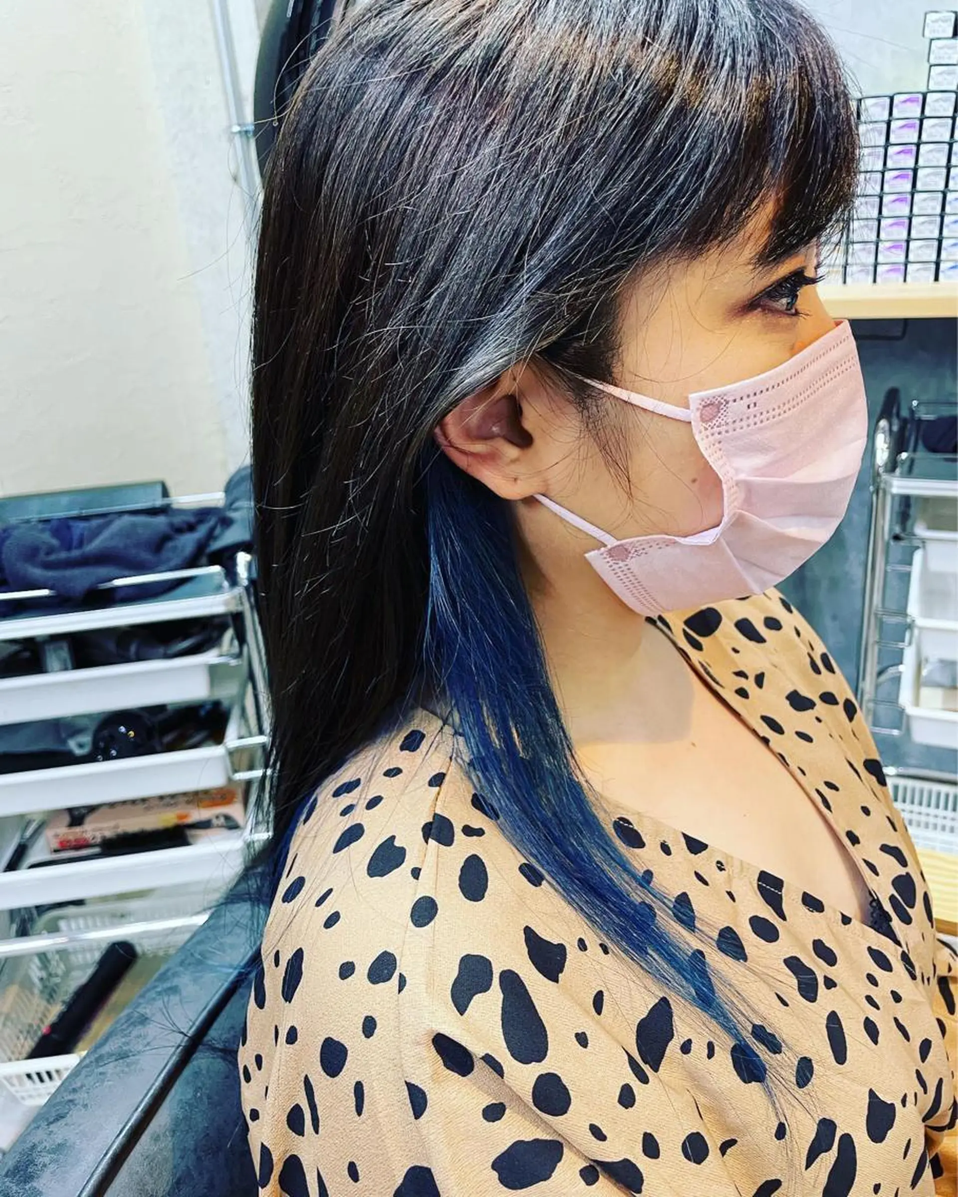 セミロング カラー ブルーカラー SEPHILE所属・メンズ韓国ヘア👹 KAJIのヘアスタイル