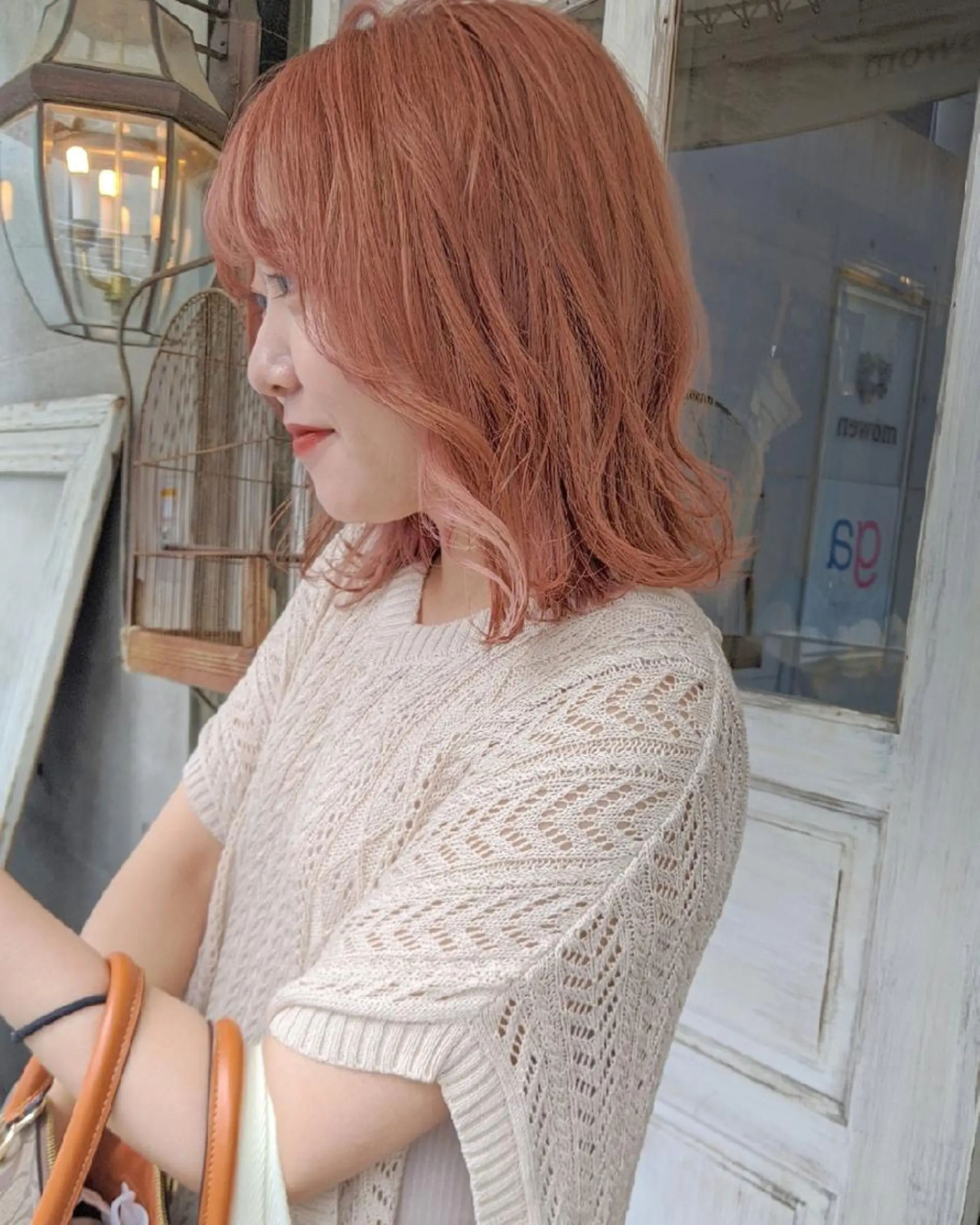 ミディアム カラー ヘアアレンジ カット ヘアカラー トリートメント 南堀江 möwen ( メーヴェ )所属・mowen RUIのヘアスタイル