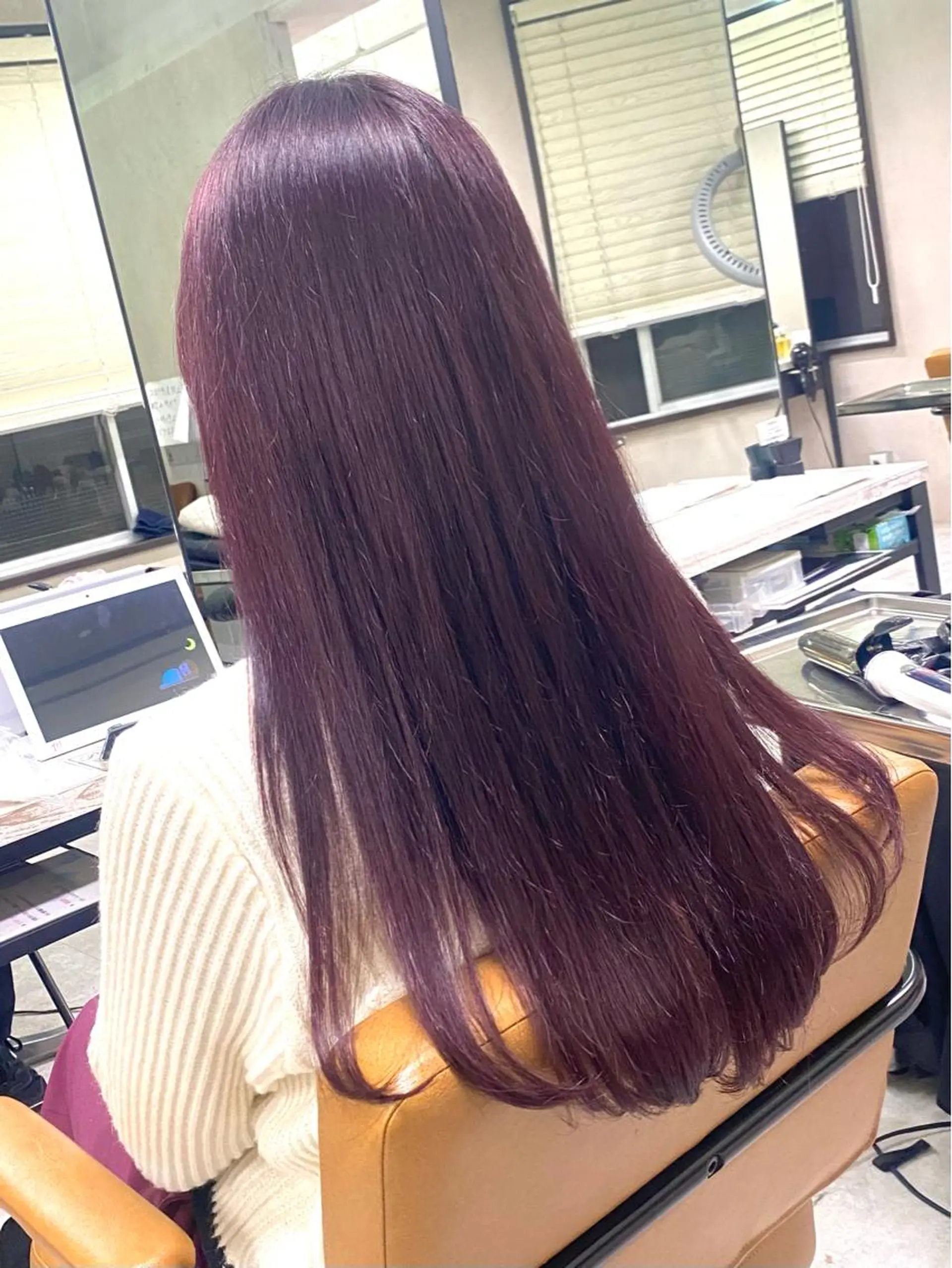 セミロング カラー バレイヤージュ ミストバング ベージュカラー ブリーチ ケアブリーチ カット ヘアカラー トリートメント ブルーカラー 🌈SOUTOMEのヘアスタイル
