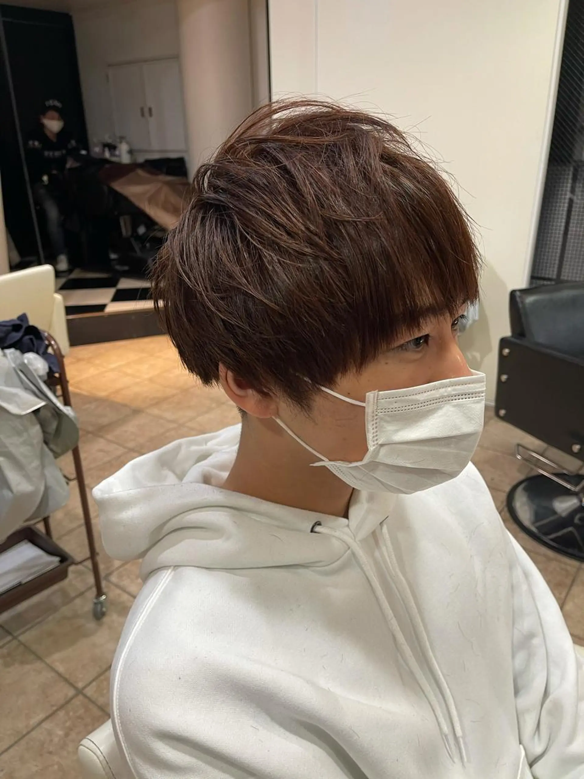 ショート カラー メンズ マッシュ 川崎 龍馬のヘアスタイル