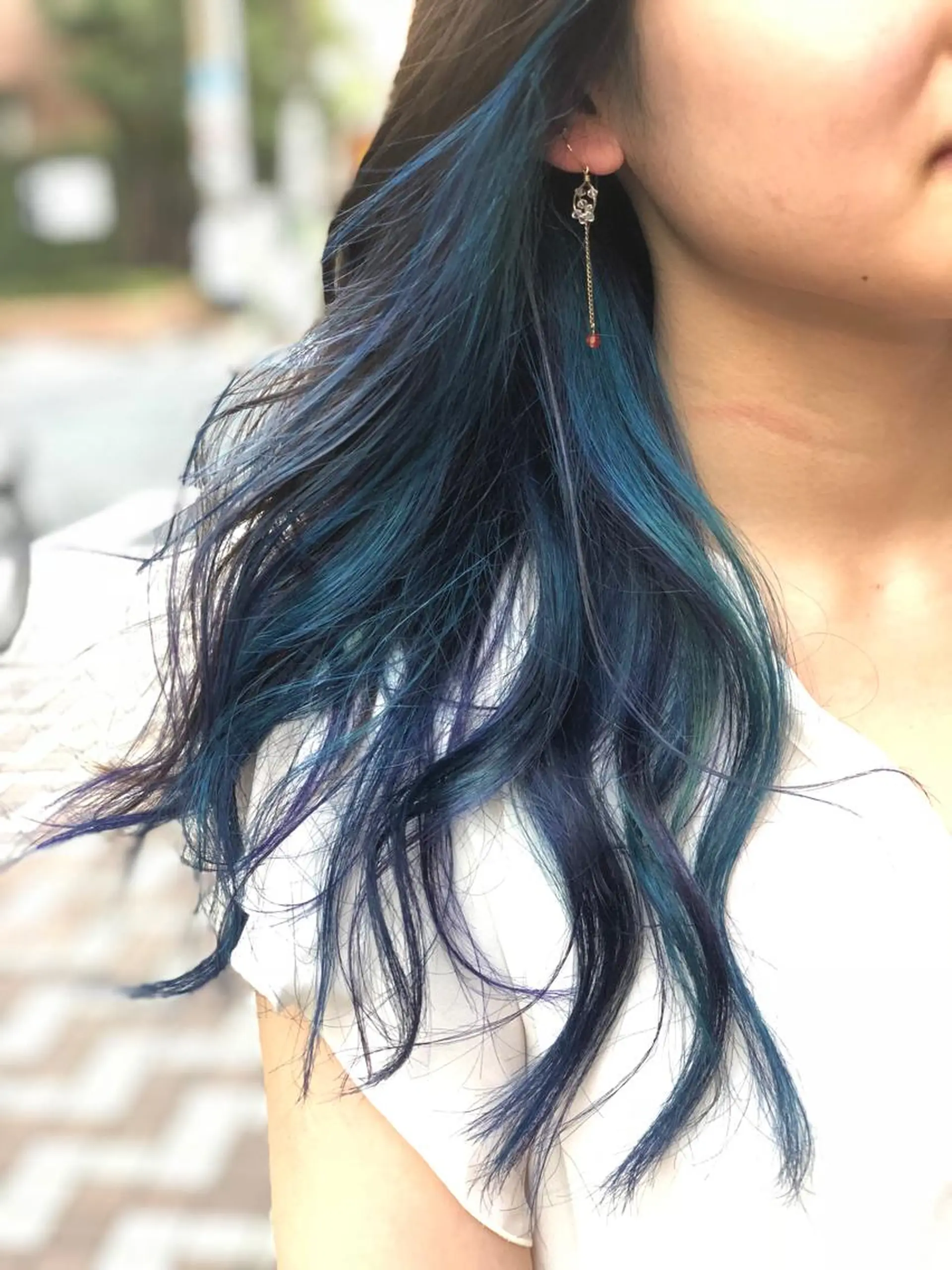ロング カラー ユニコーンカラー ヘアカラー トリートメント 舘野 太嘉宏のヘアスタイル