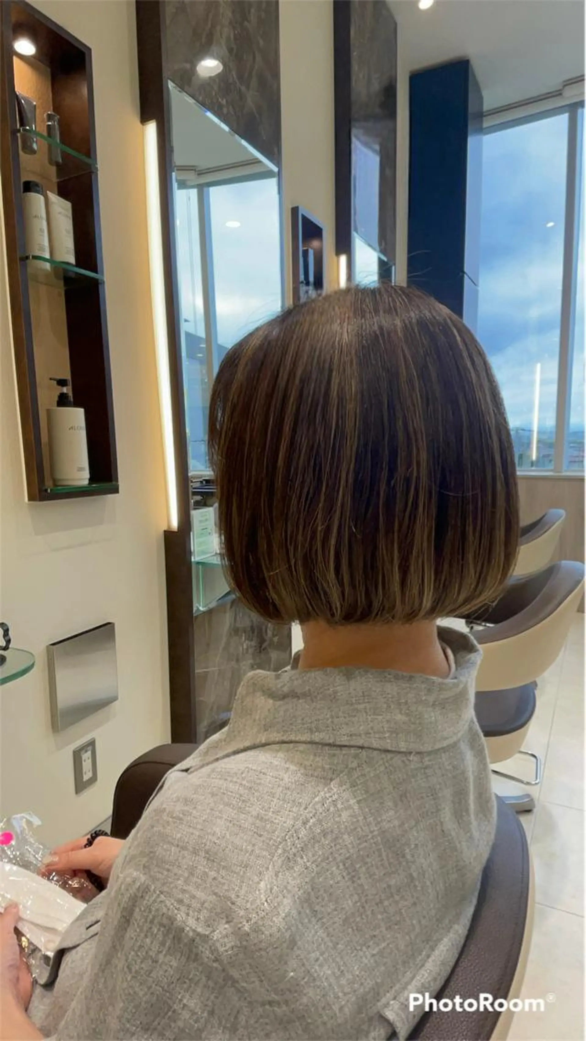 ショート カラー ハイライトカラー ボブ ハイライト 荒木 理緒のヘアスタイル