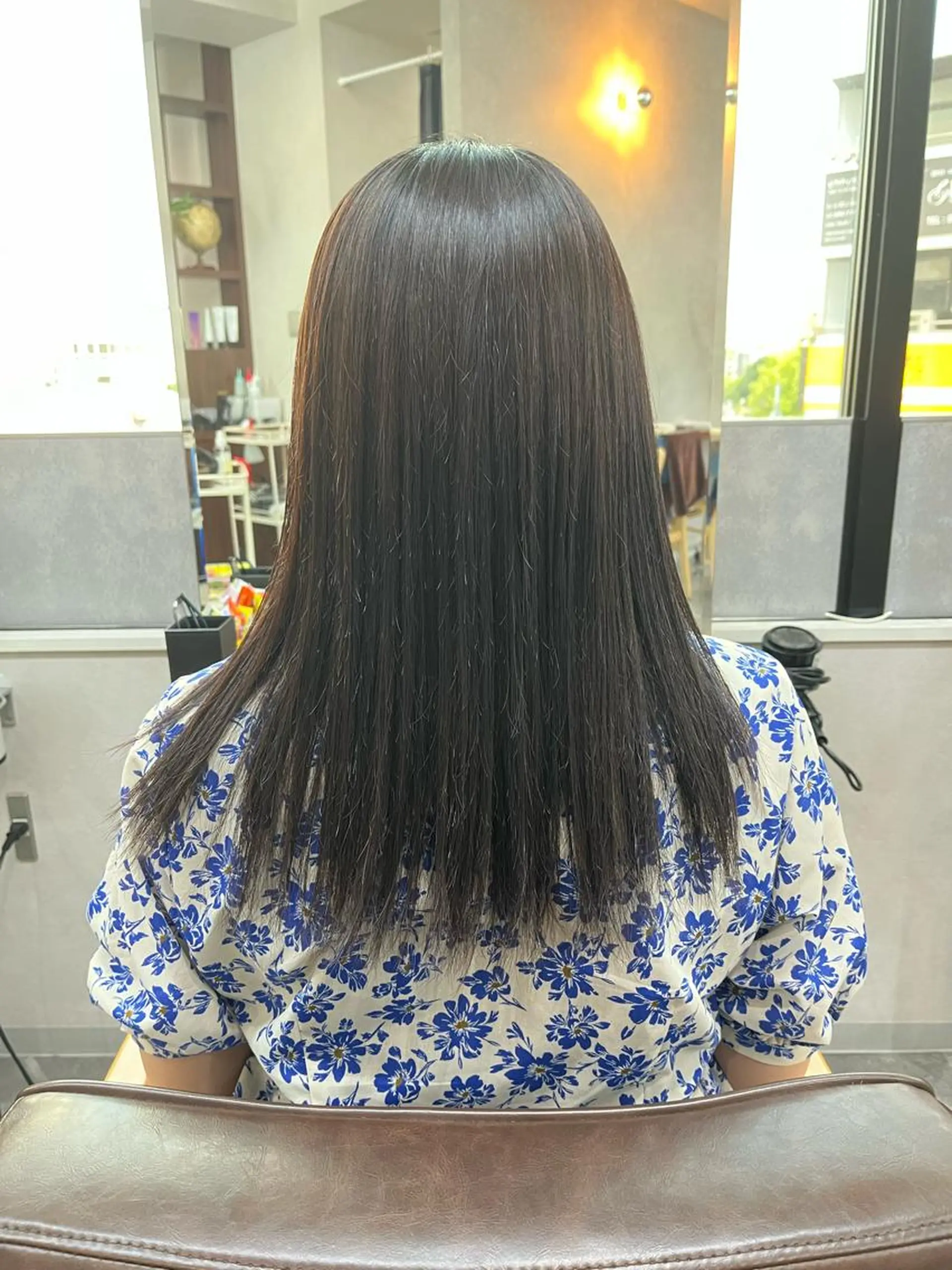 ロング カット 縮毛矯正 トリートメント 長内  大明のヘアスタイル