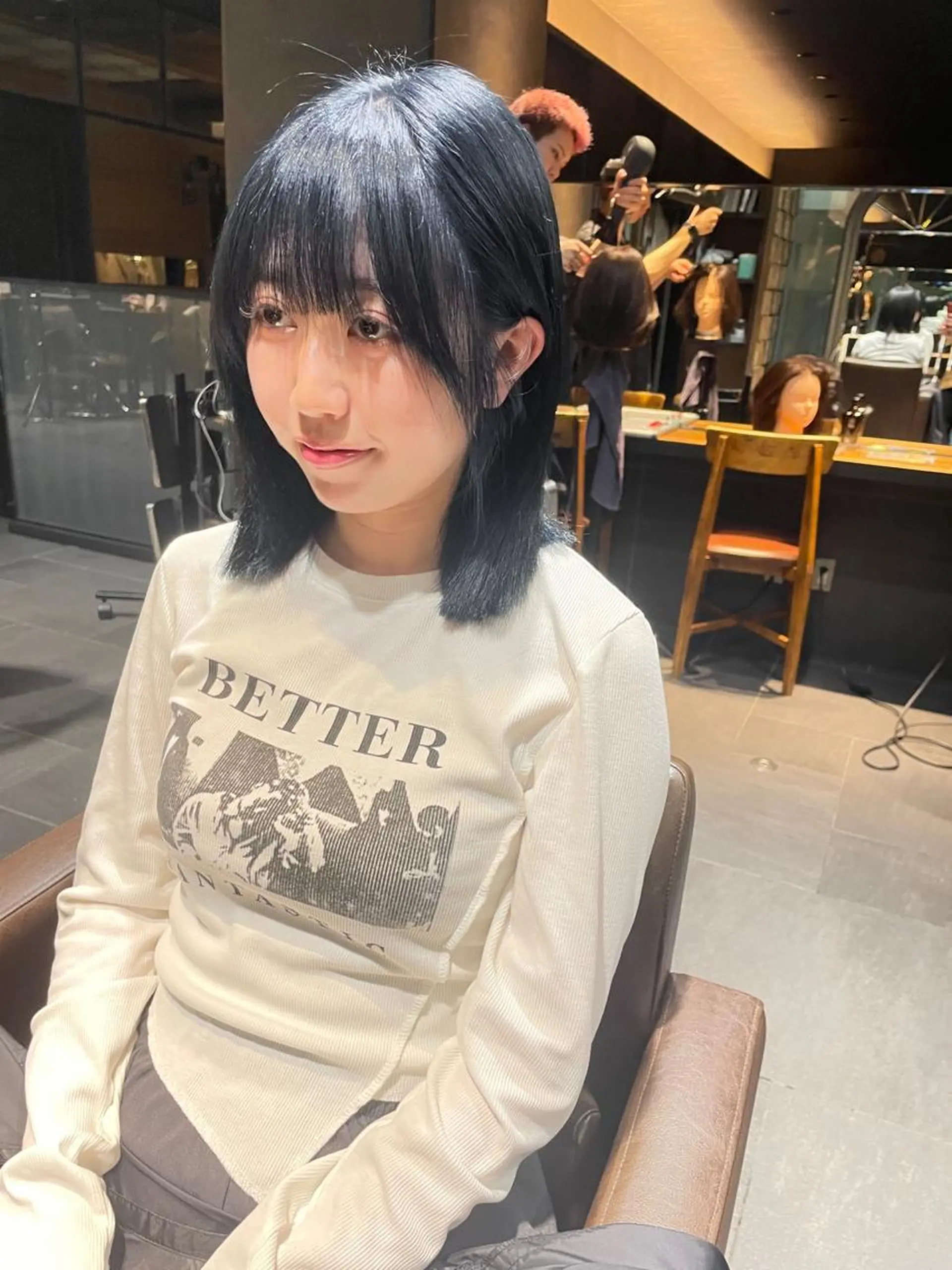 ミディアム カラー カット ヘアカラー ブリーチ＆縮毛矯正 🧸tomoki🧸のヘアスタイル