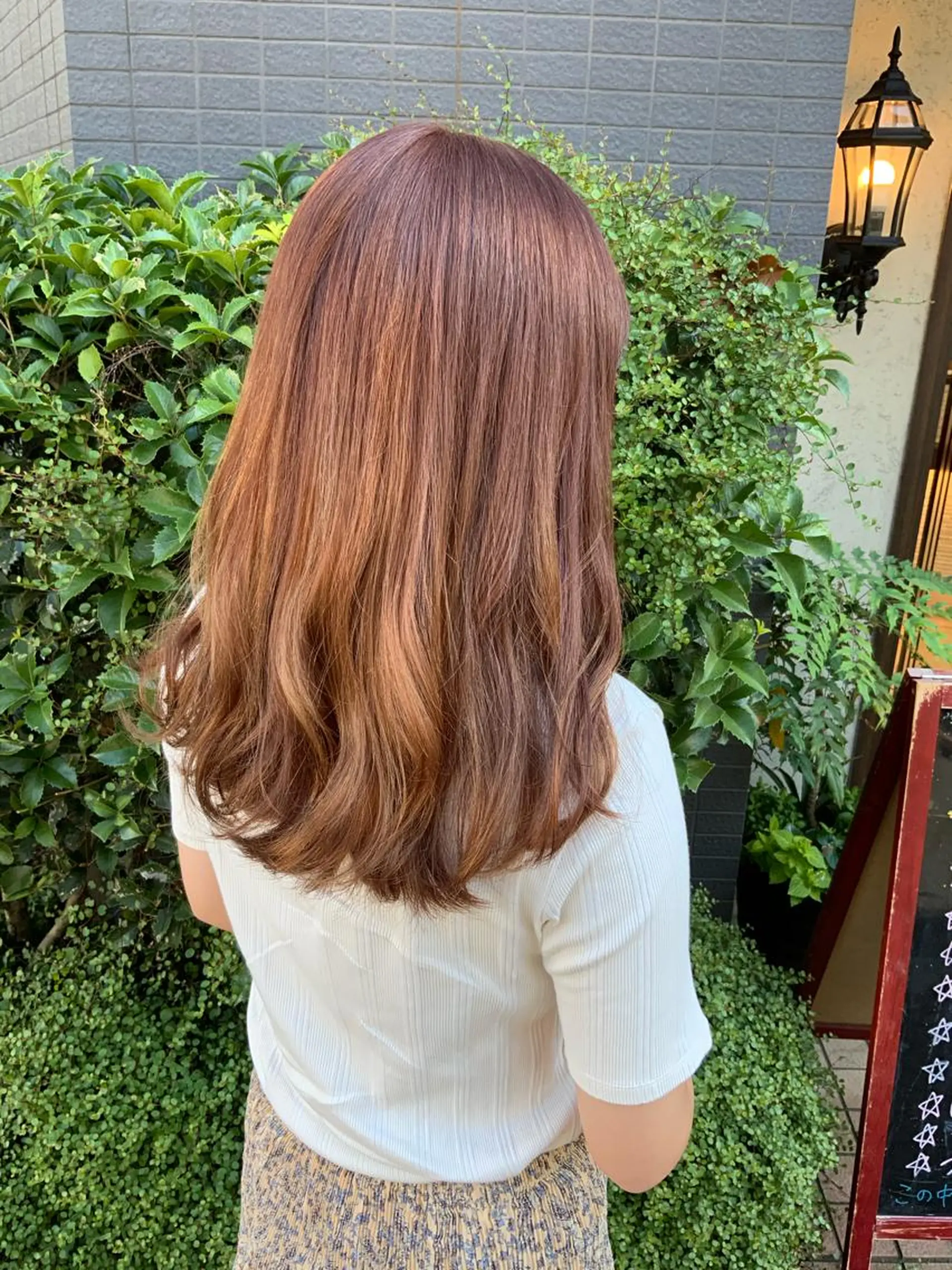 ロング オレンジブラウン トリートメント 韓国風ヘア♡ runaのヘアスタイル