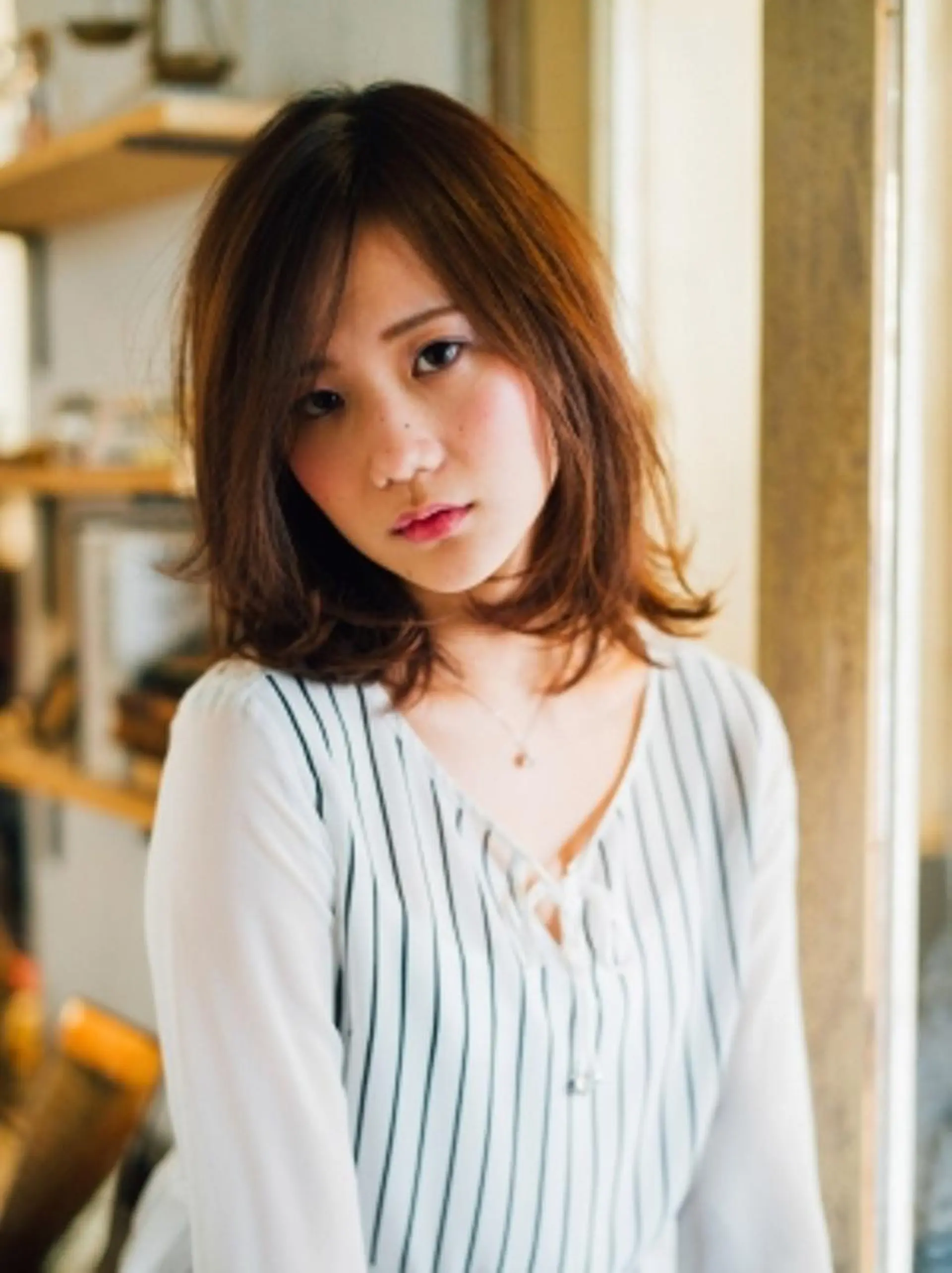 ミディアム カラー パーマ amie所沢駅 プロペ通り店【アミ】のヘアスタイル