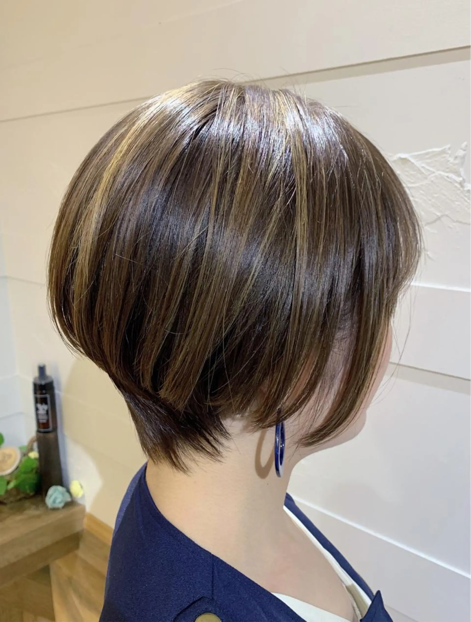 ショート カラー ショートボブ ハイライトカラー ボブ ハイライト ショートヘア カット ヘアカラー トリートメント 船津武俊 フナツタケトシのヘアスタイル