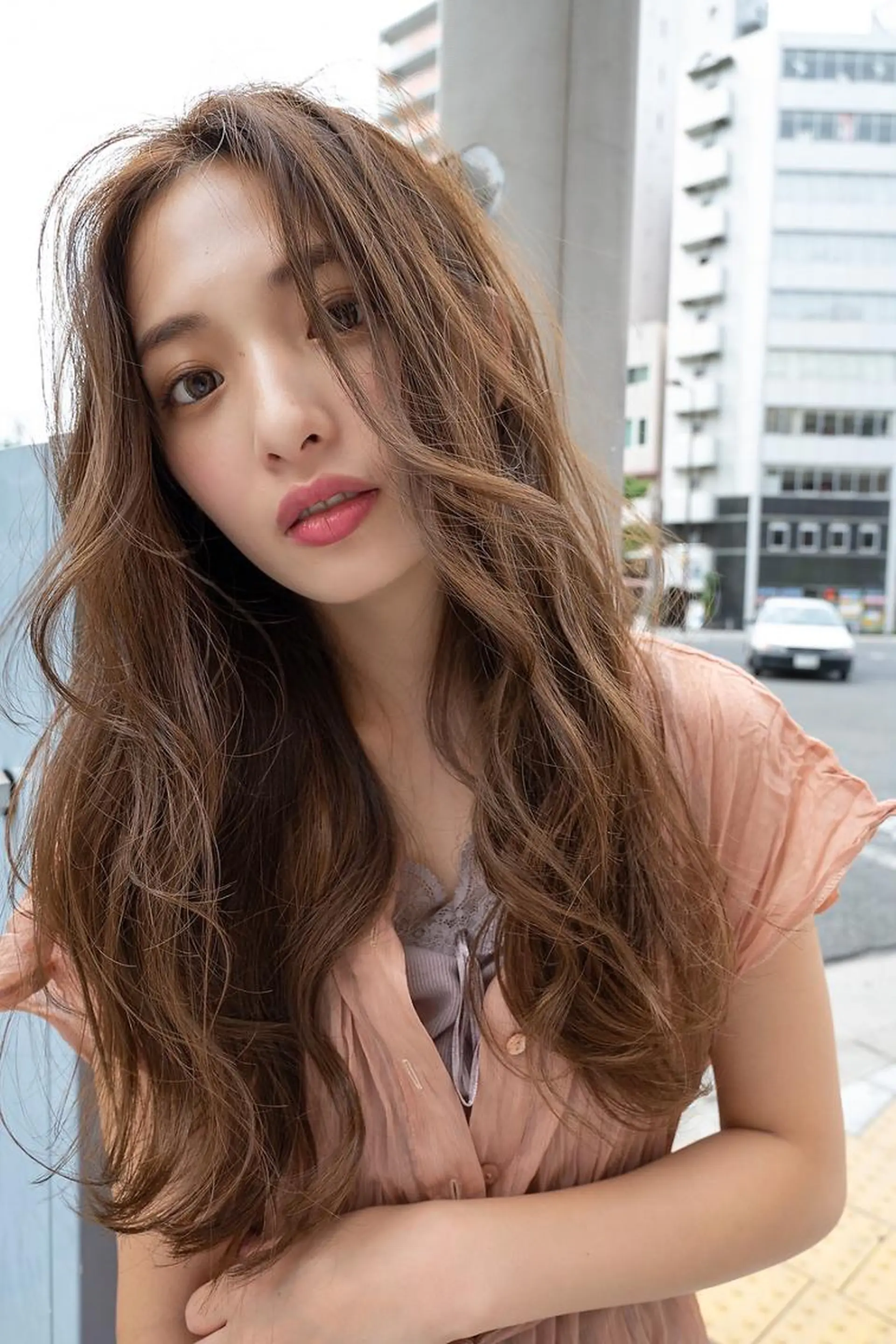 ロング カラー アディクシーカラー 透明感カラー イルミナカラー ANGELICA 天理店のヘアスタイル