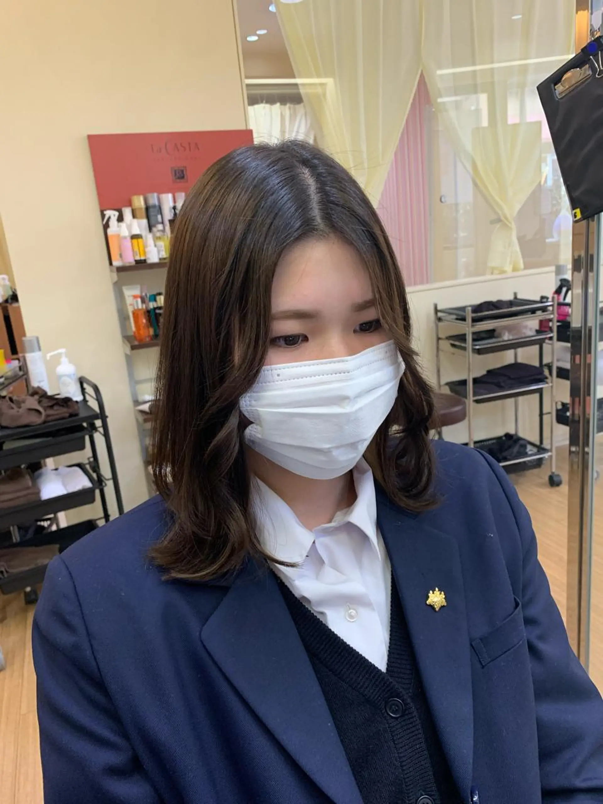 ミディアム 韓国風ヘア カット トリートメント 板倉 花連のヘアスタイル