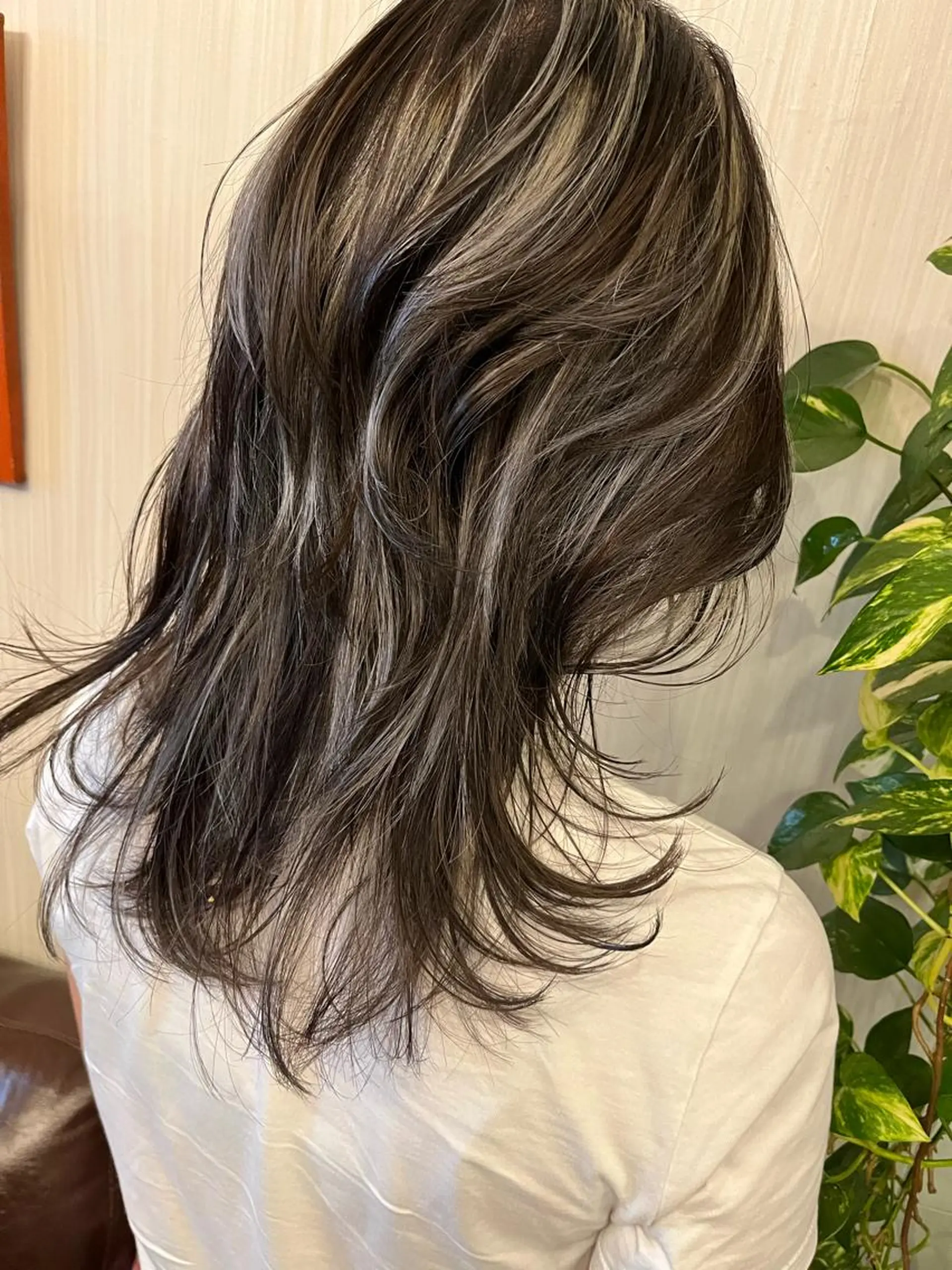 ロング カラー ヘアアレンジ ハイライトカラー ハイライト ヘアカラー きむえり/セット/ 髪質改善/カラーのヘアスタイル