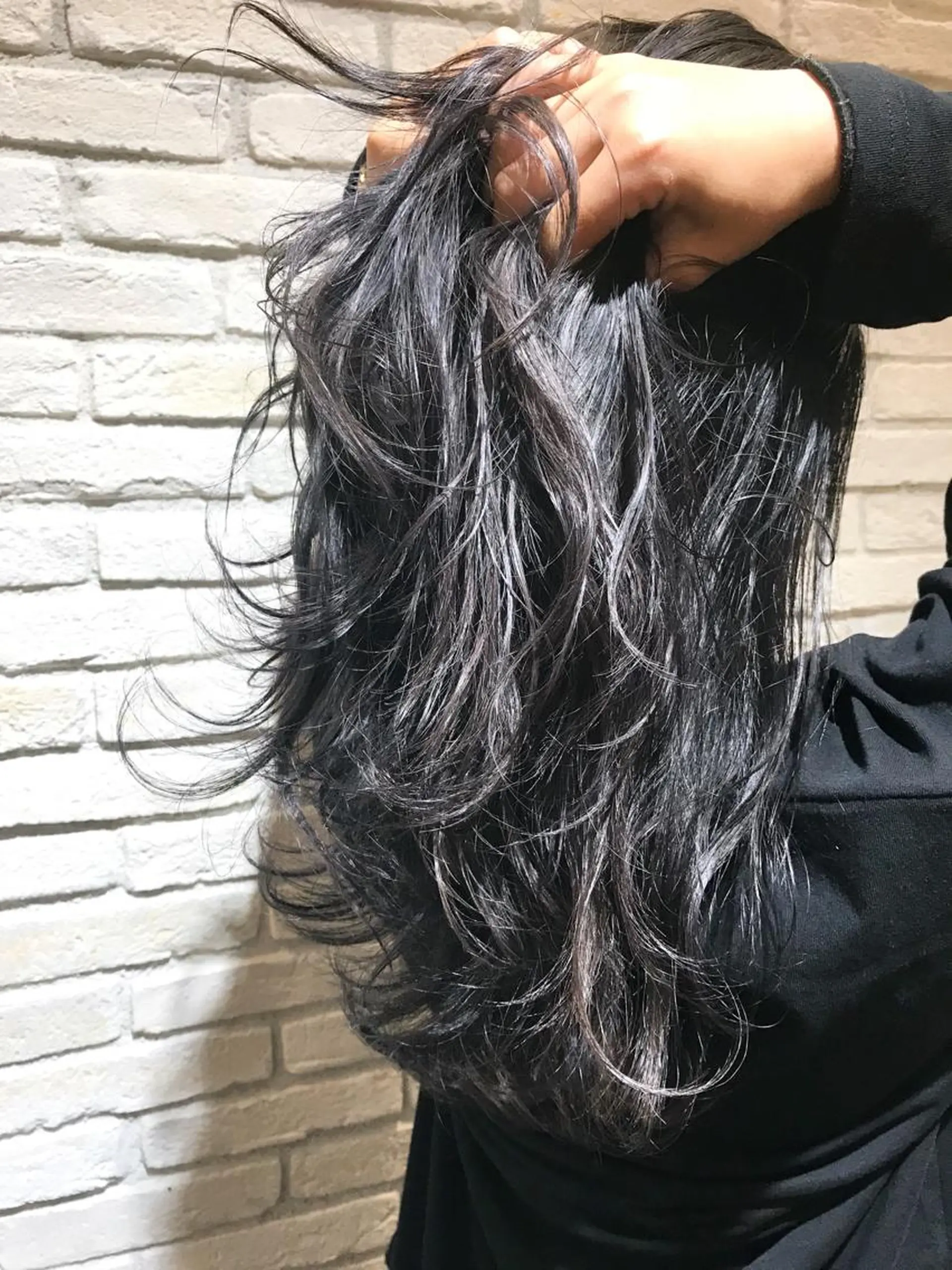 セミロング カラー シールエクステ⭐️ オオミタクヤのヘアスタイル