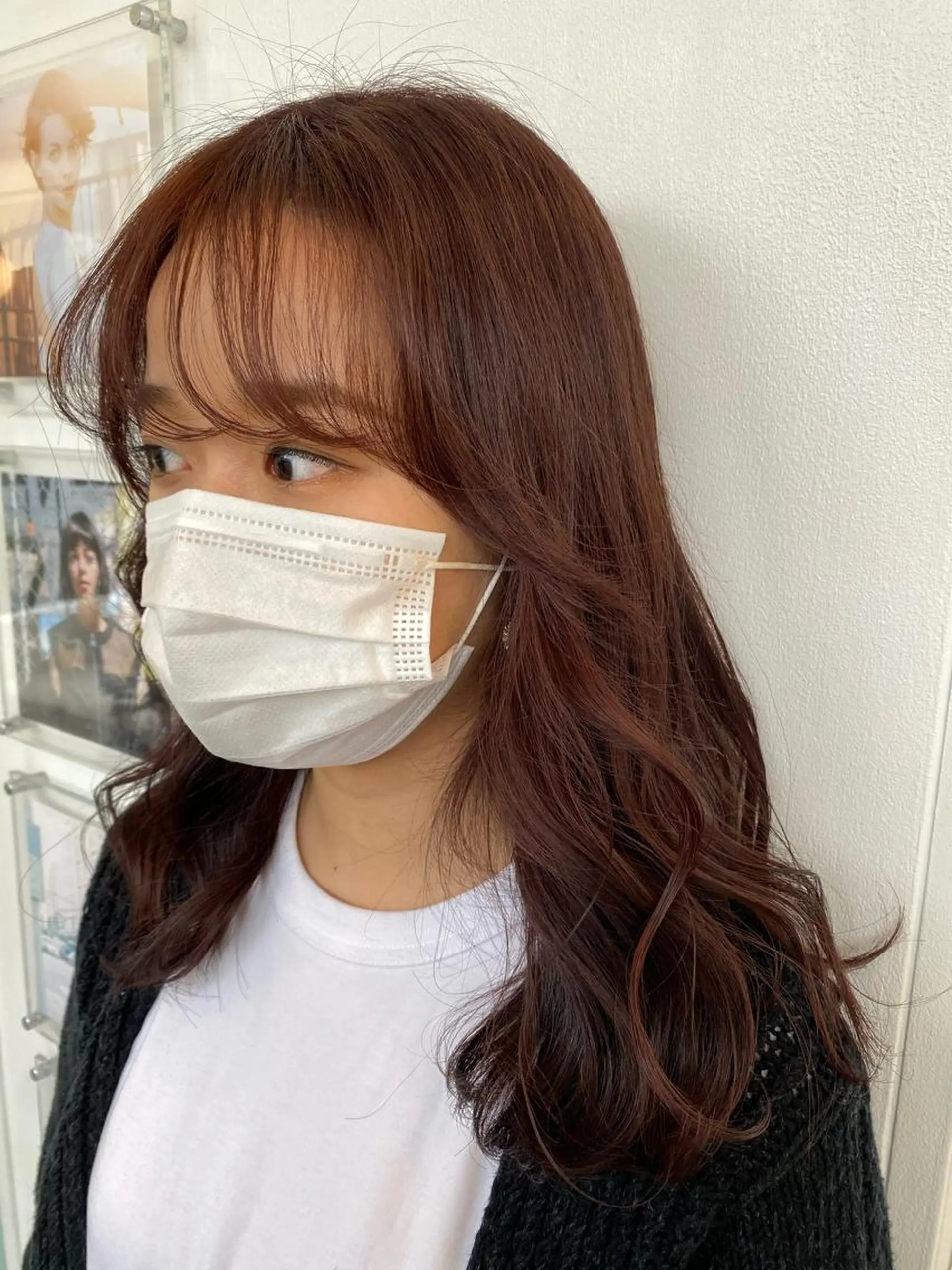 セミロング カラー ブラウンカラー ピンクカラー ピンクブラウン ✨️今だけ無料✨️ 鶴田みなみのヘアスタイル