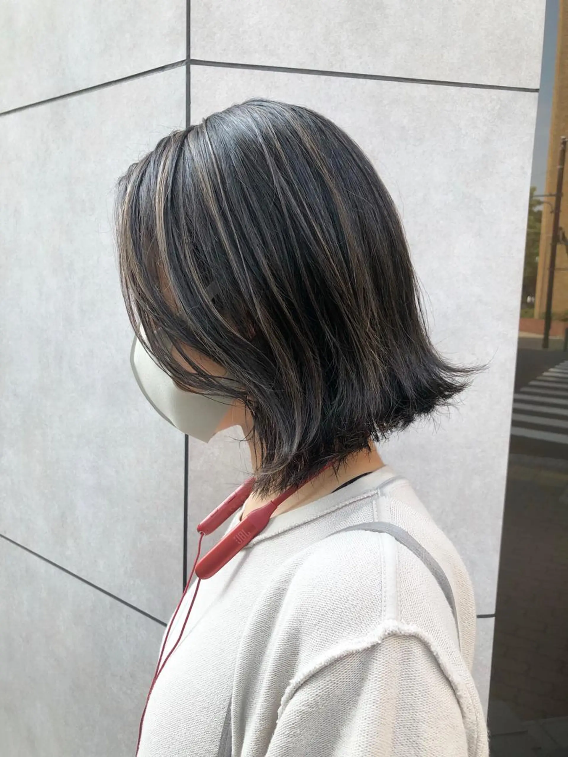 ミディアム カラー カット ヘアカラー トリートメント かわさき ともやのヘアスタイル