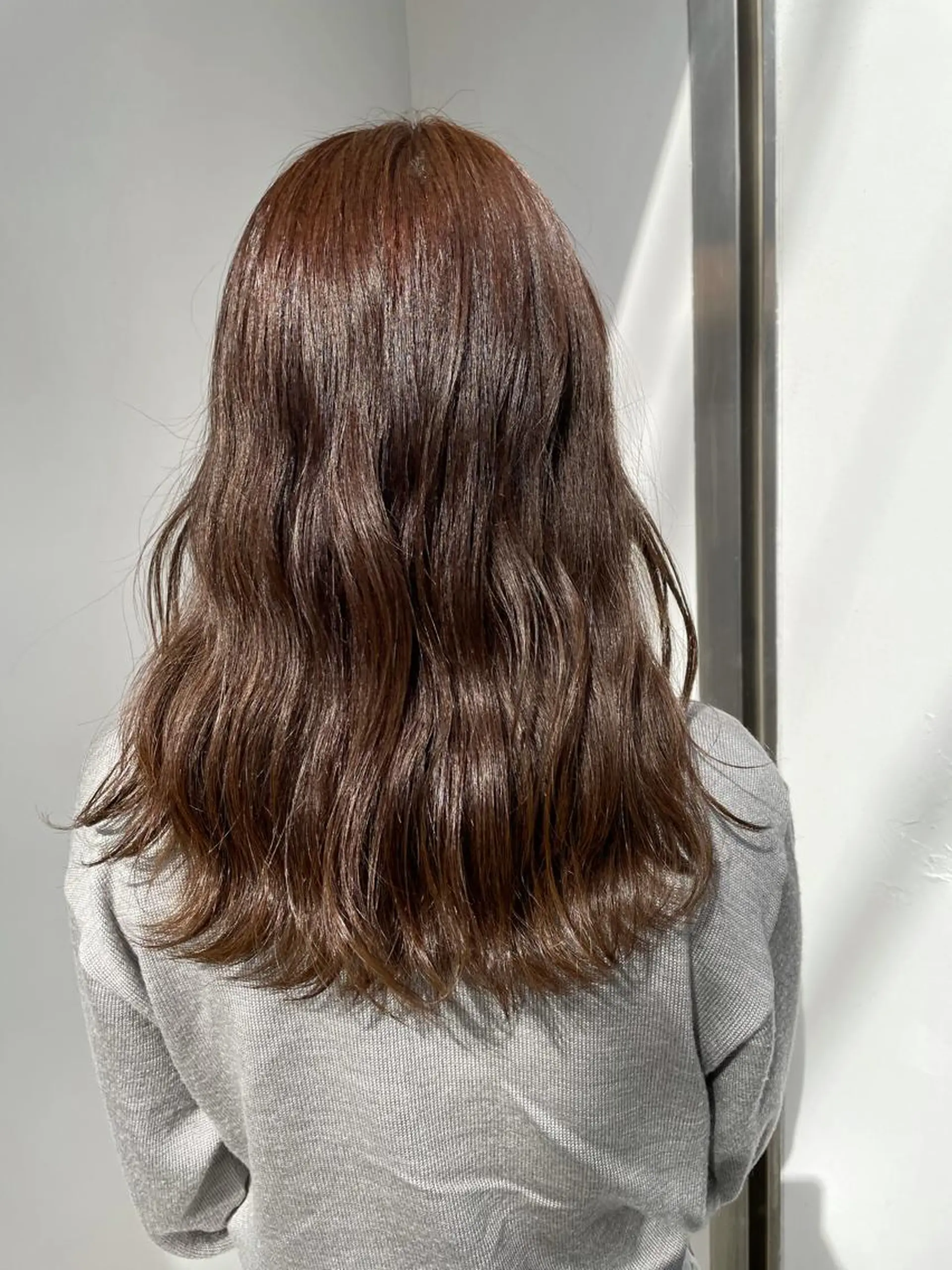 セミロング カラー ベージュカラー ブリーチ ラベンダーカラー ラベンダーベージュ ブリーチなしカラー ヘアカラー 中目黒🌼 🌼ハナのヘアスタイル